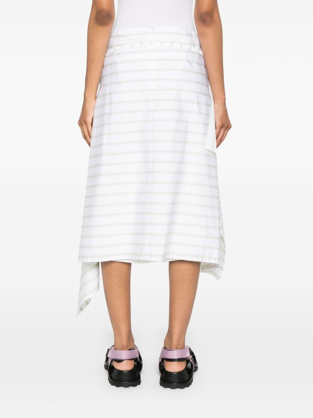 striped poplin skirt - 4