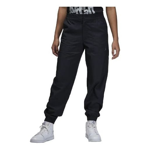 (WMNS) Air Jordan Woven Trousers 'Black' DZ3375-010 - 1
