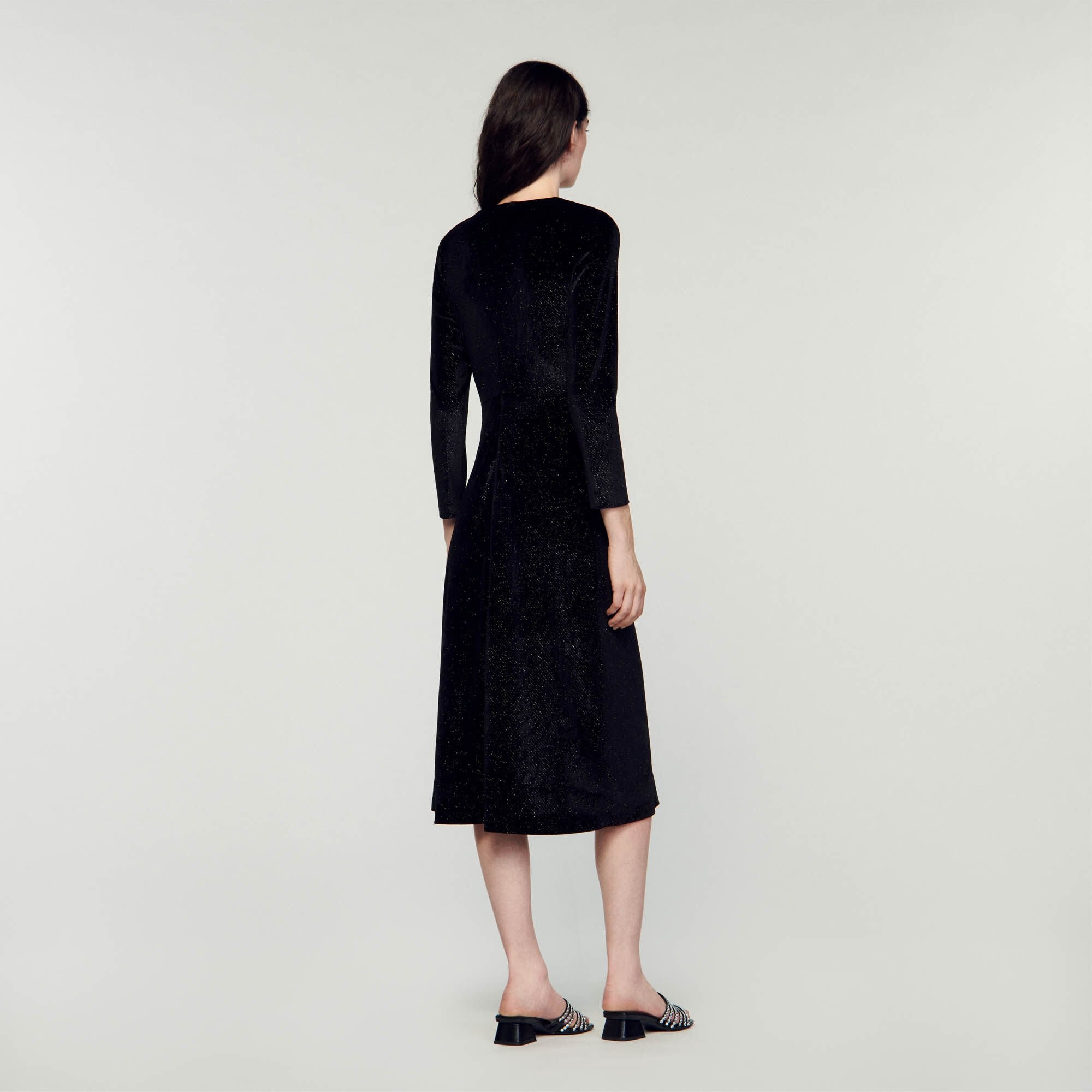 RHINESTONE VELVET DRESS - 6