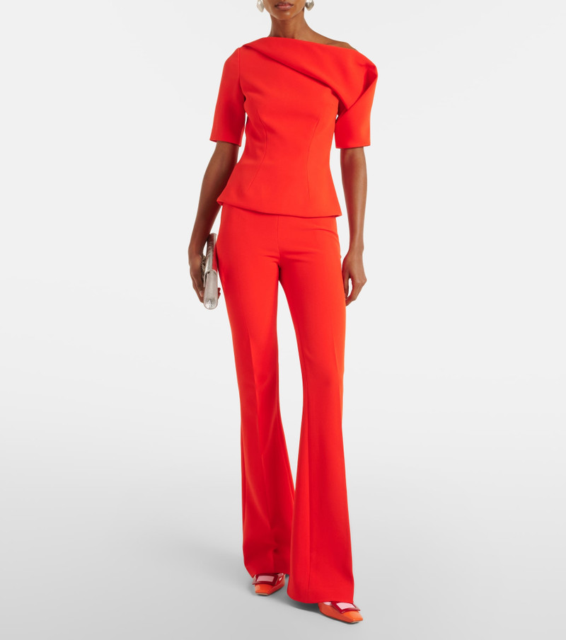 Safiyaa Alexa crêpe flared pants outlook