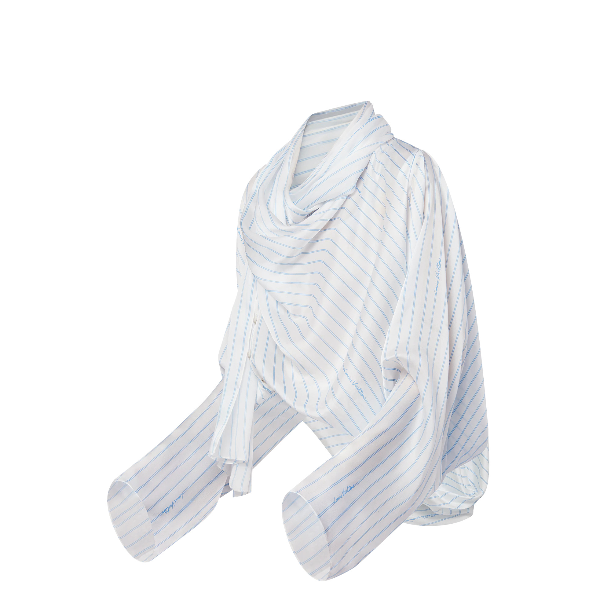 Double Stripe Draped Blouse - 2