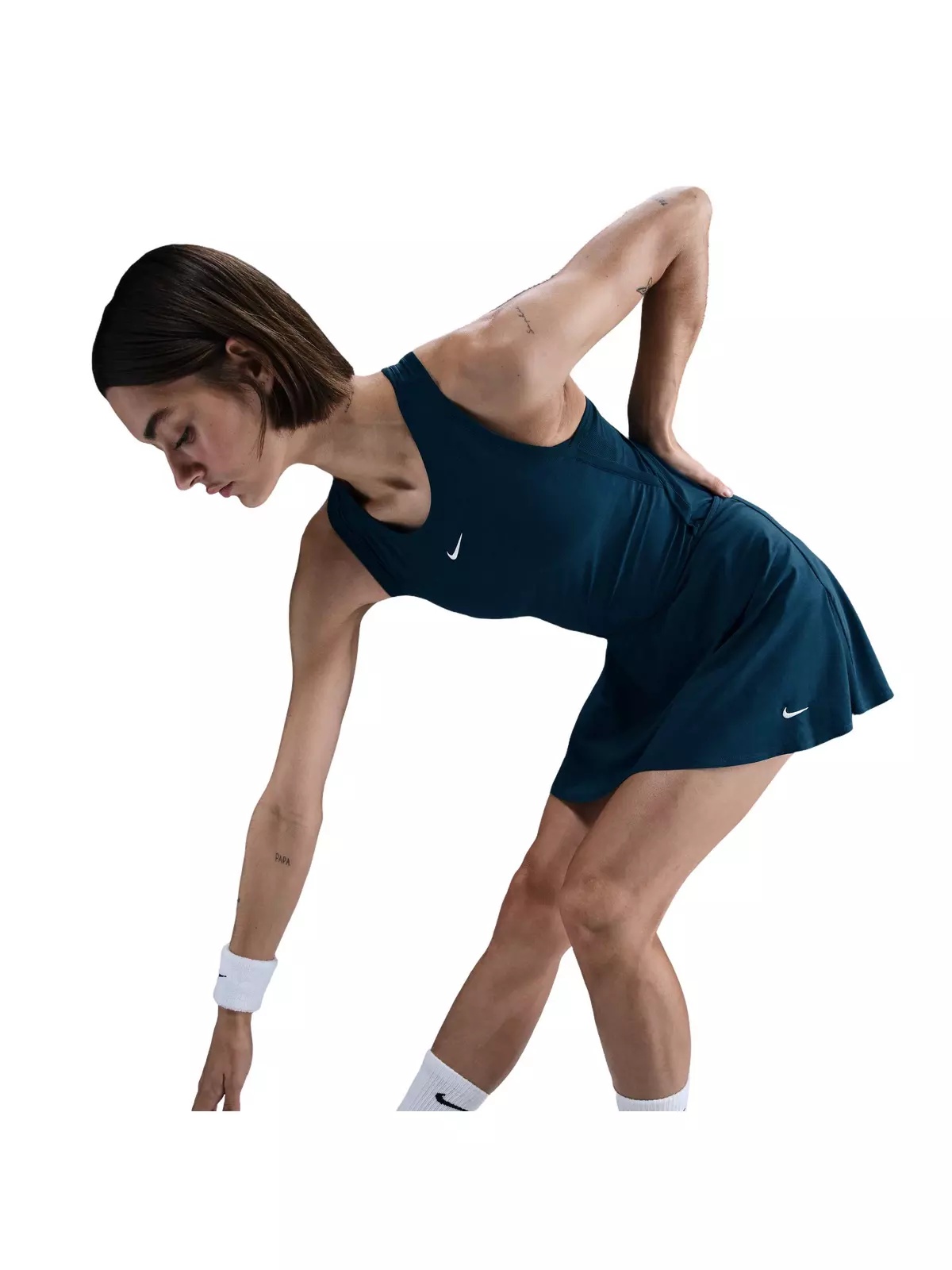 Women's Dri-FIT Victory Mid-Rise Short Flouncy Tennis Skirt -Navy - 2