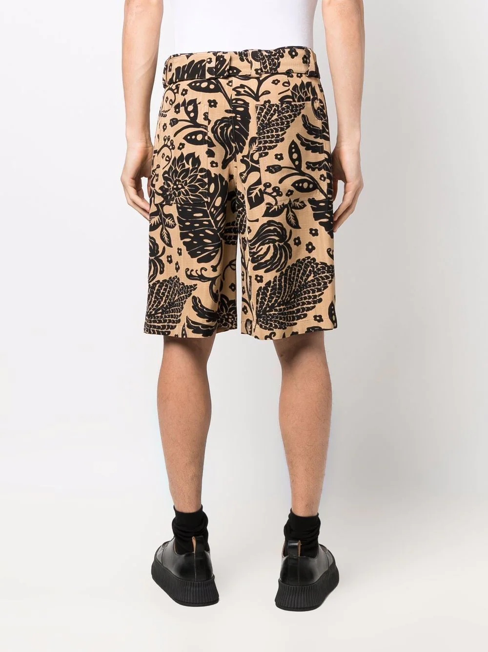 floral-print bermuda shorts - 4