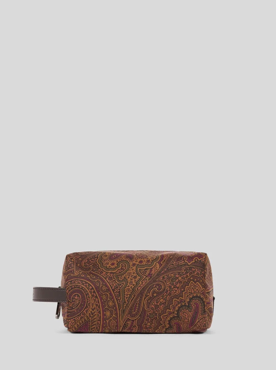 SMALL NYLON POUCH WITH HANDLE AND ARNICA MOTIF - 1