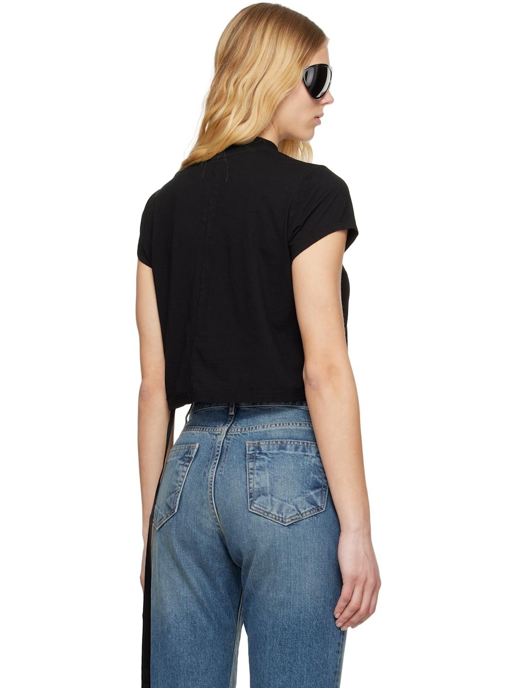 Black Hollywood Cropped Small Level T-shirt - 3