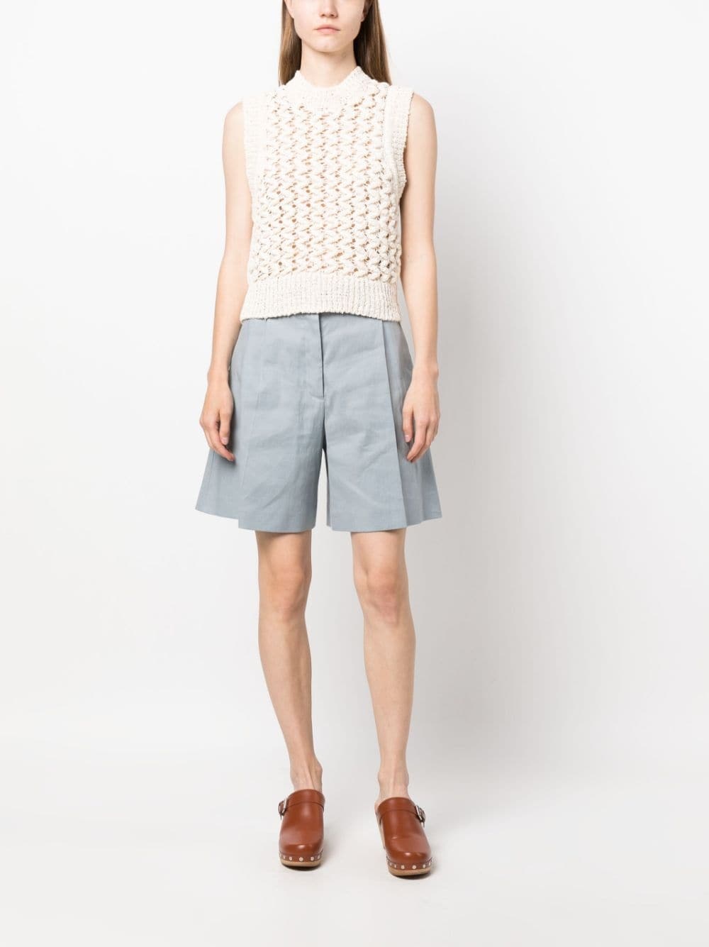 semi-sheer knitted top - 2