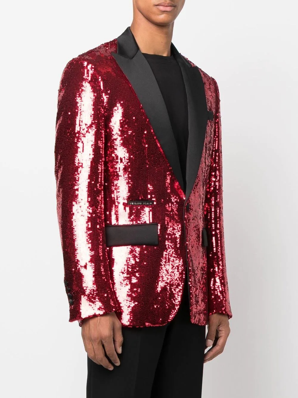 sequin single-breasted blazer - 3