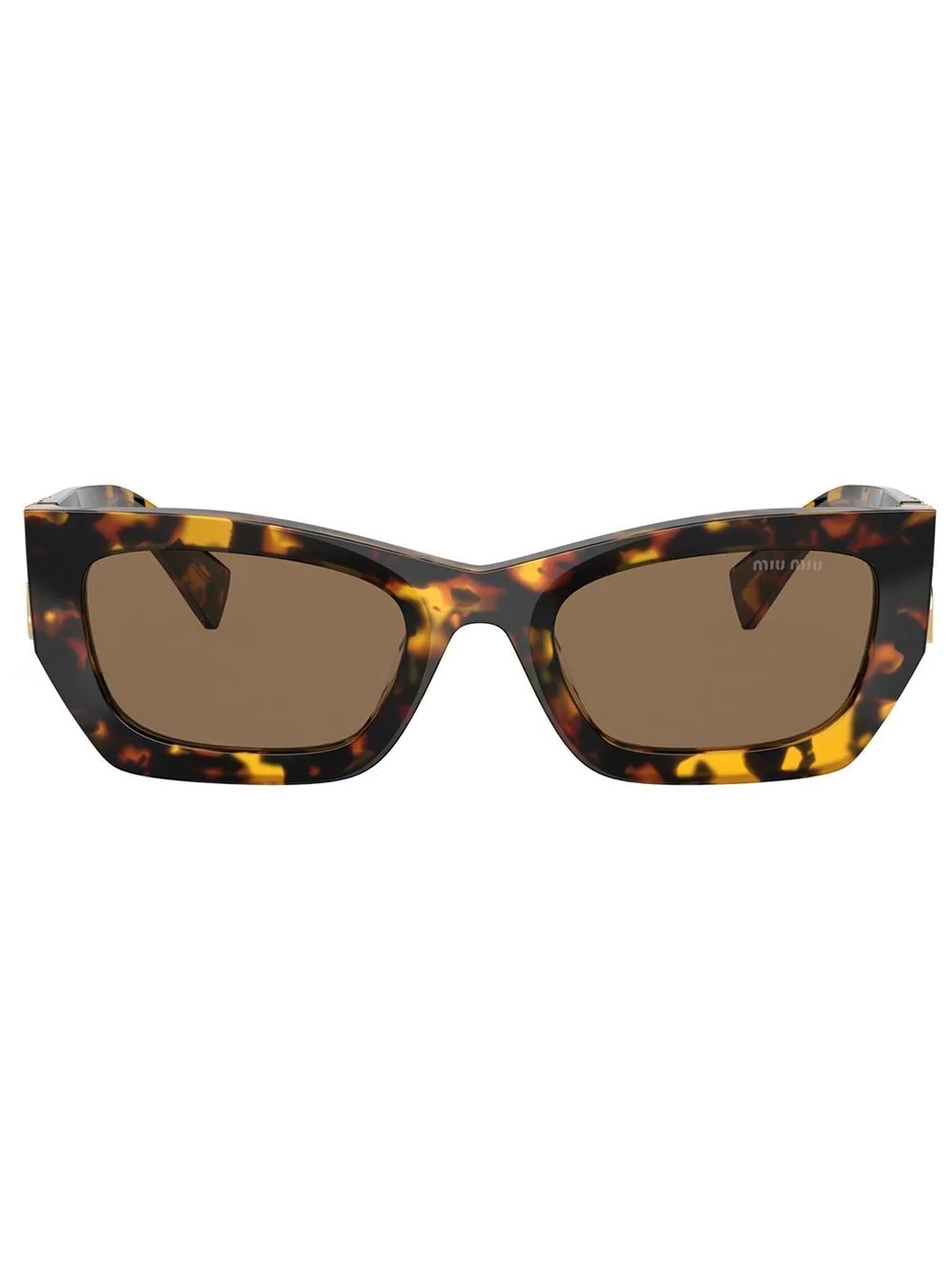 tortoiseshell rectangle-frame sunglasses - 1