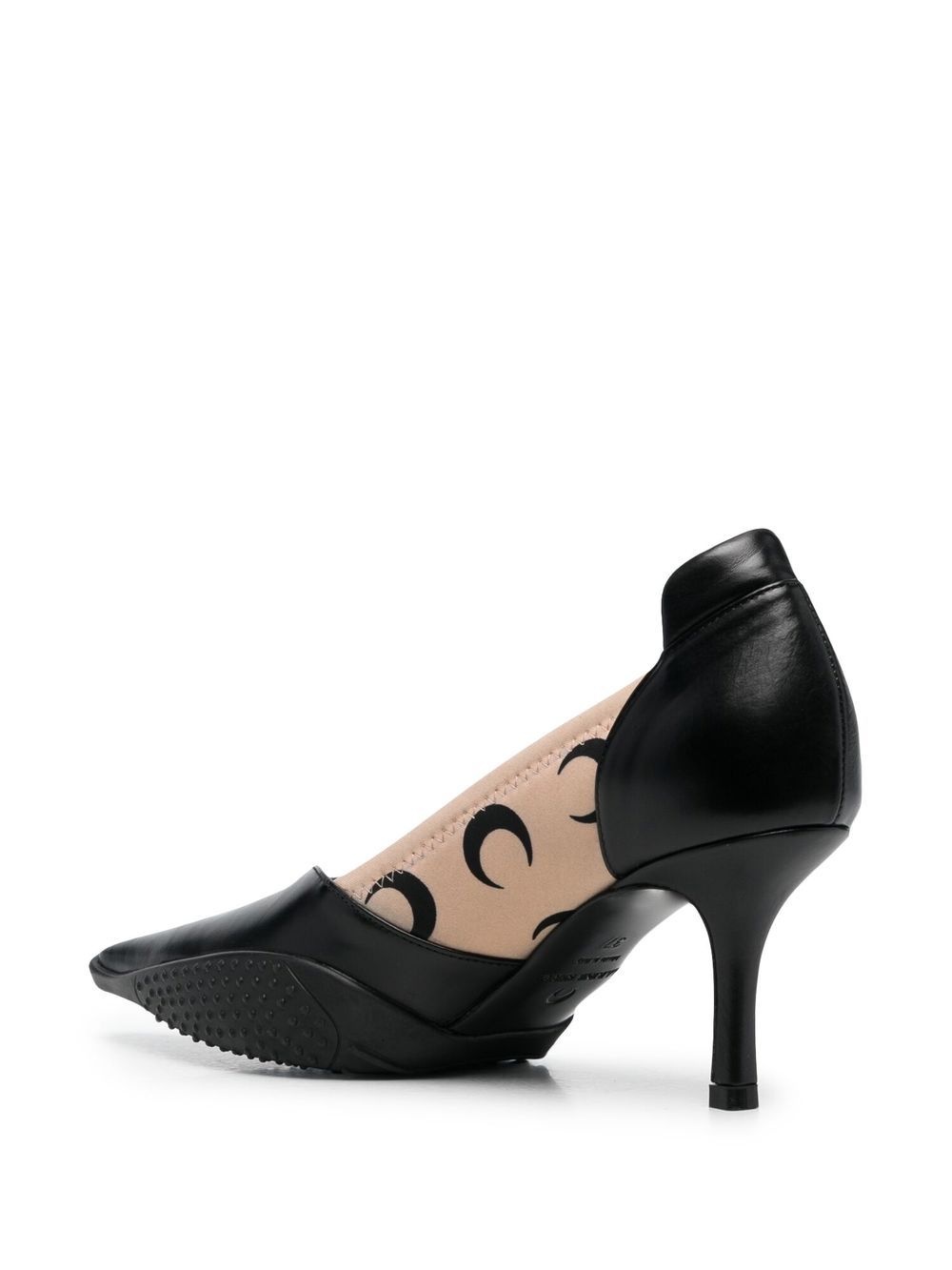 crescent moon-print 75mm pumps - 3