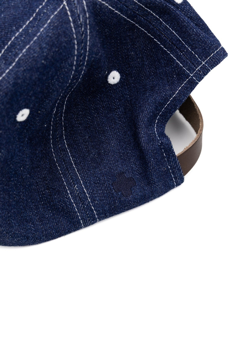 6 Panel Herringbone Cap - Indigo 3