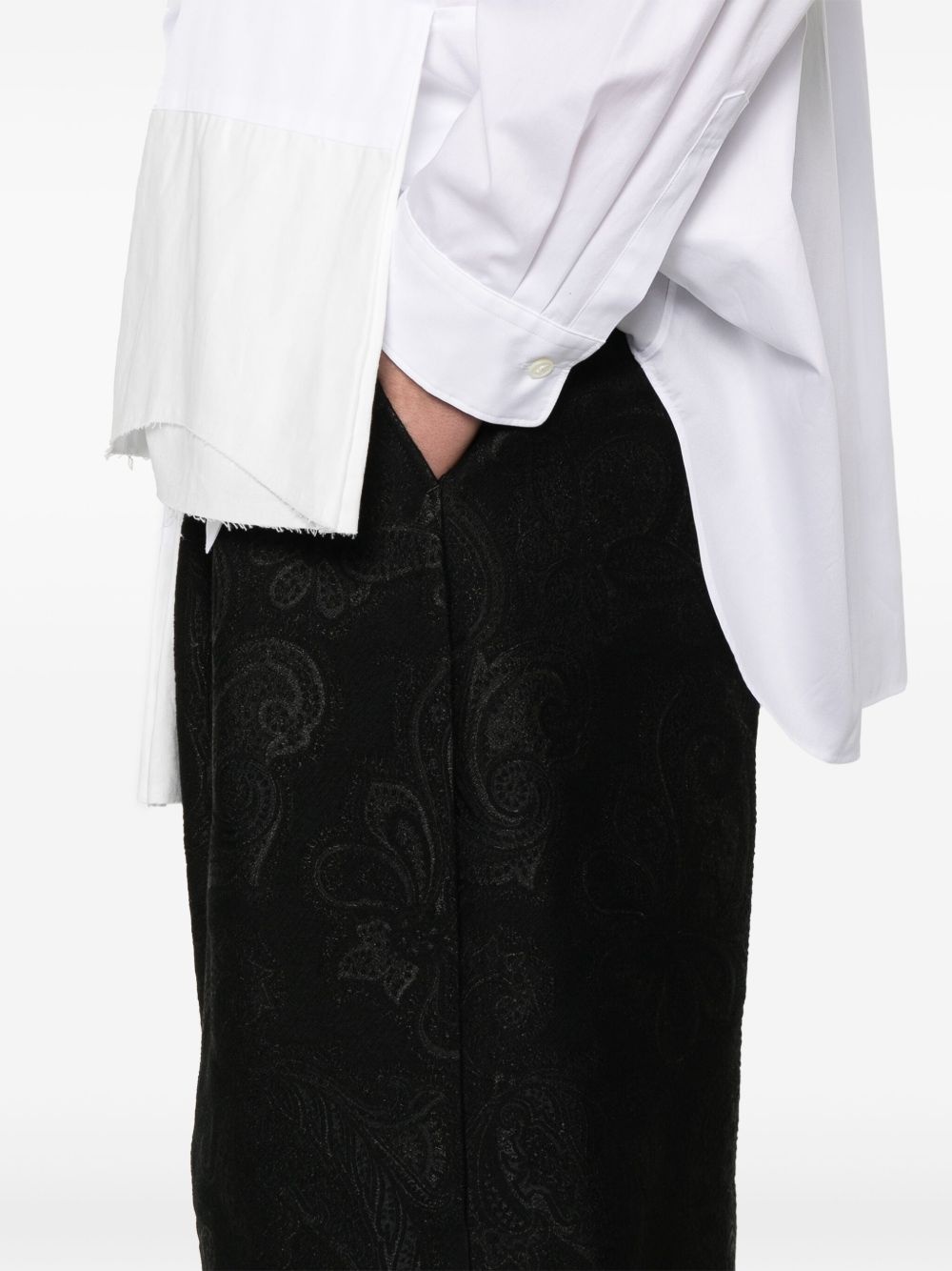 paisley-jacquard shorts - 5