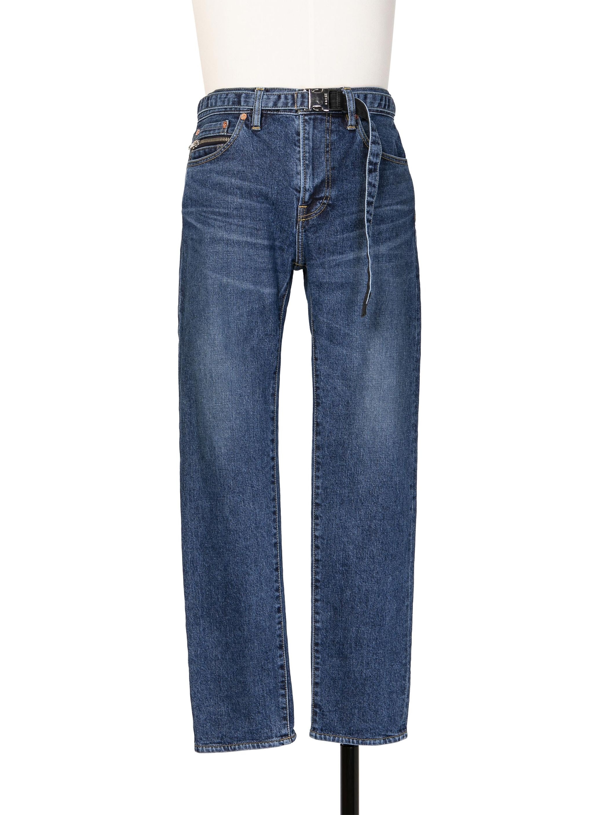 Slim Tapered Denim Pants - 1