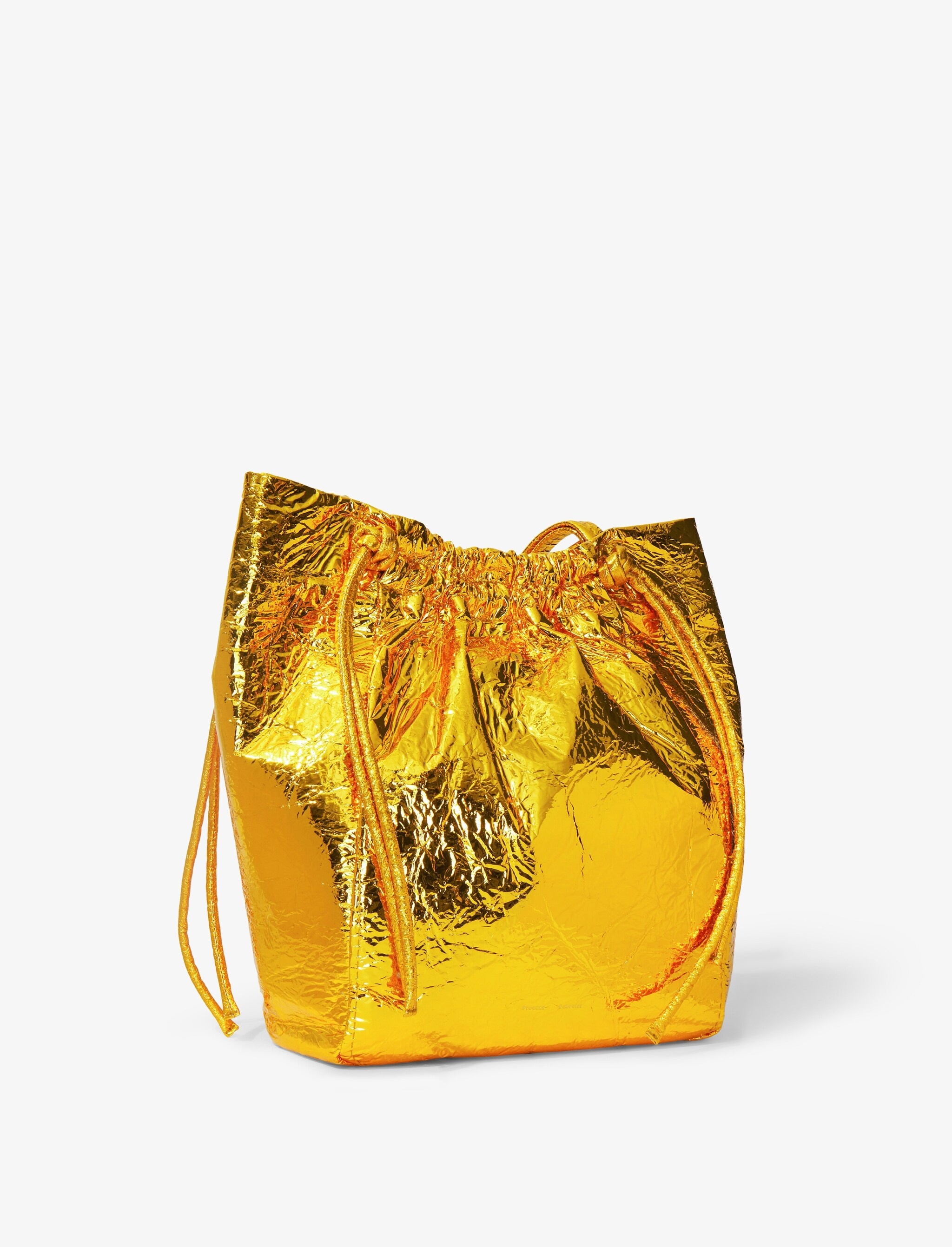 Metallic Drawstring Tote - 4