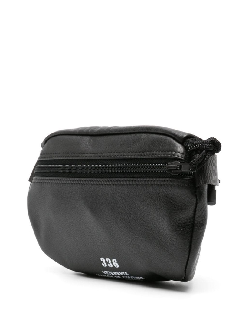 logo-print leather belt bag 3