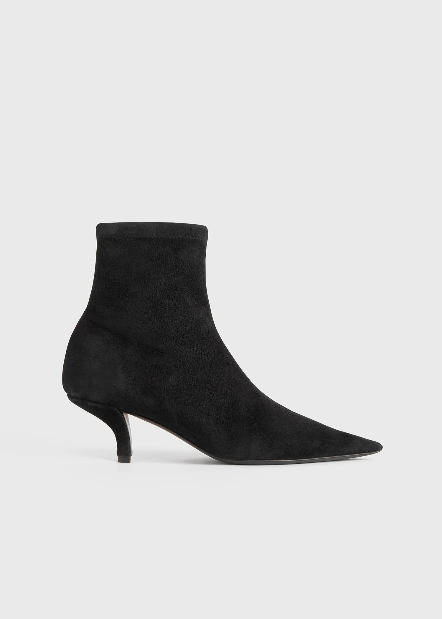 Suede heeled sock boots black - 1