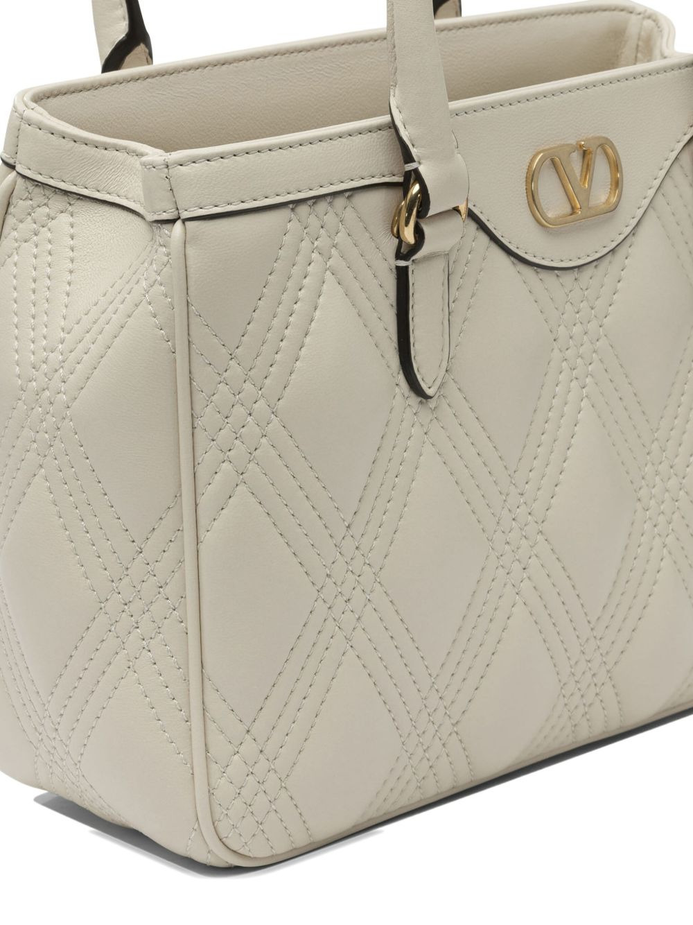 v-logo quilted shoulder bag - 5