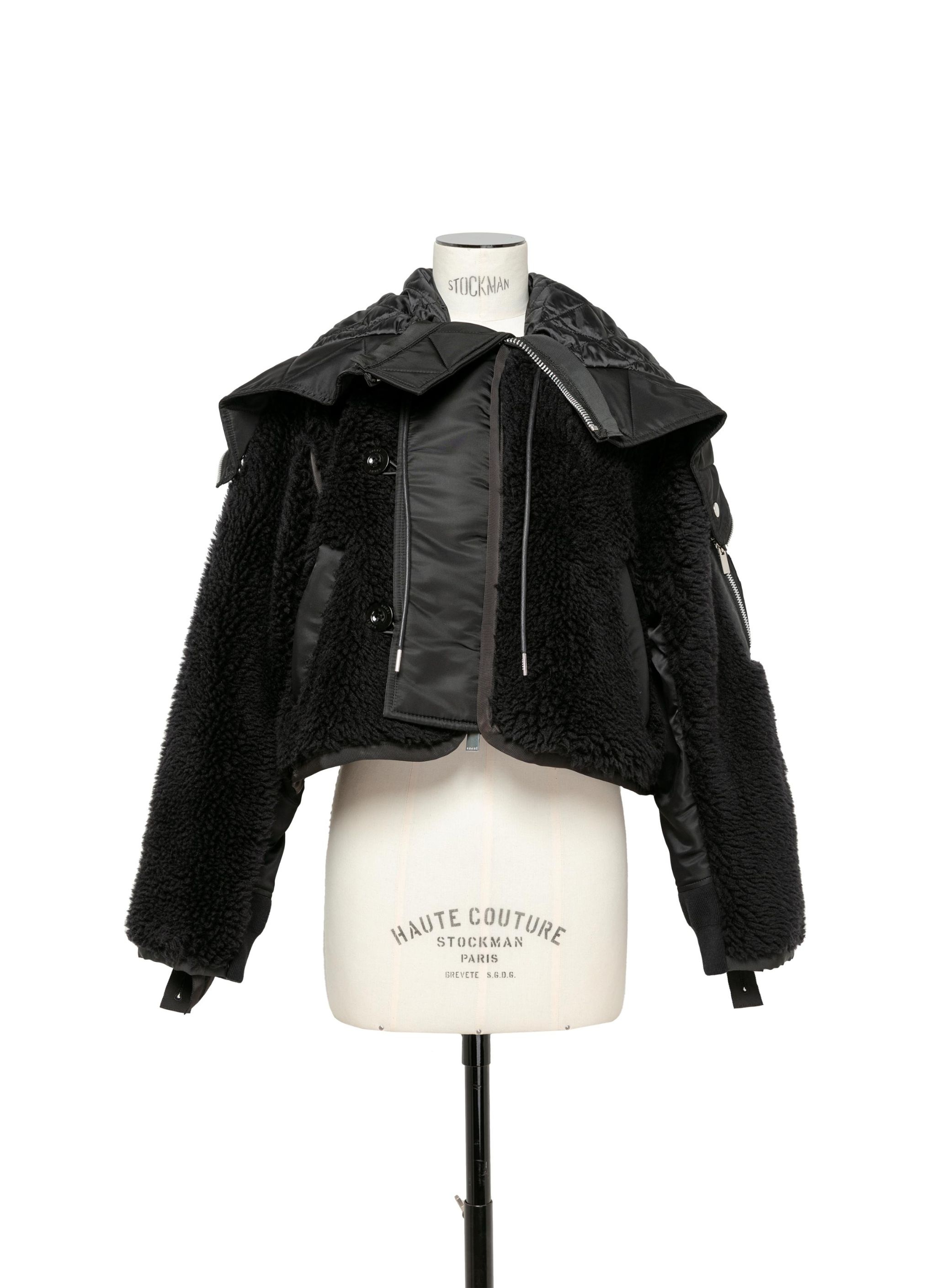 Faux Shearling x Nylon Twill Blouson - 1