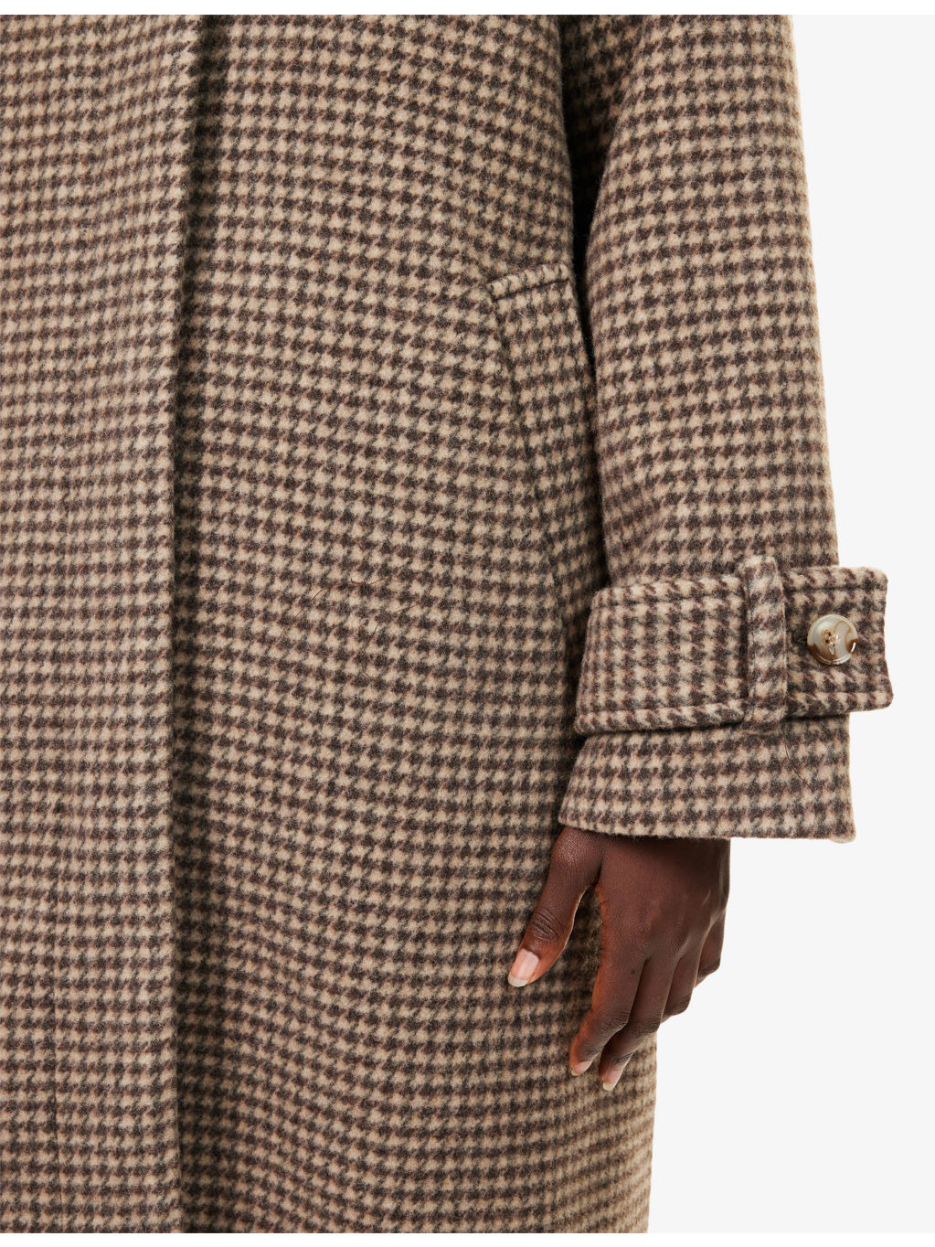 Alma Check-Pattern Wool-Blend Coat - 5