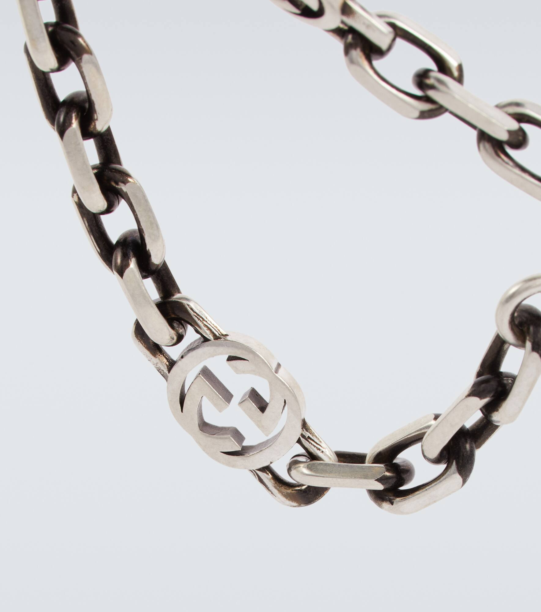 Silver Interlocking G bracelet - 4