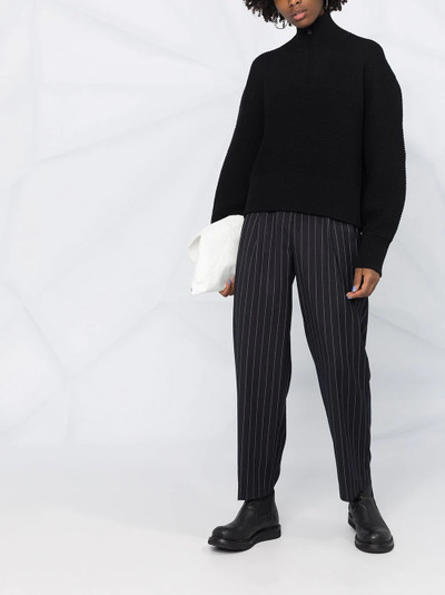 Y-3 ribbed-knit zipped jumper outlook