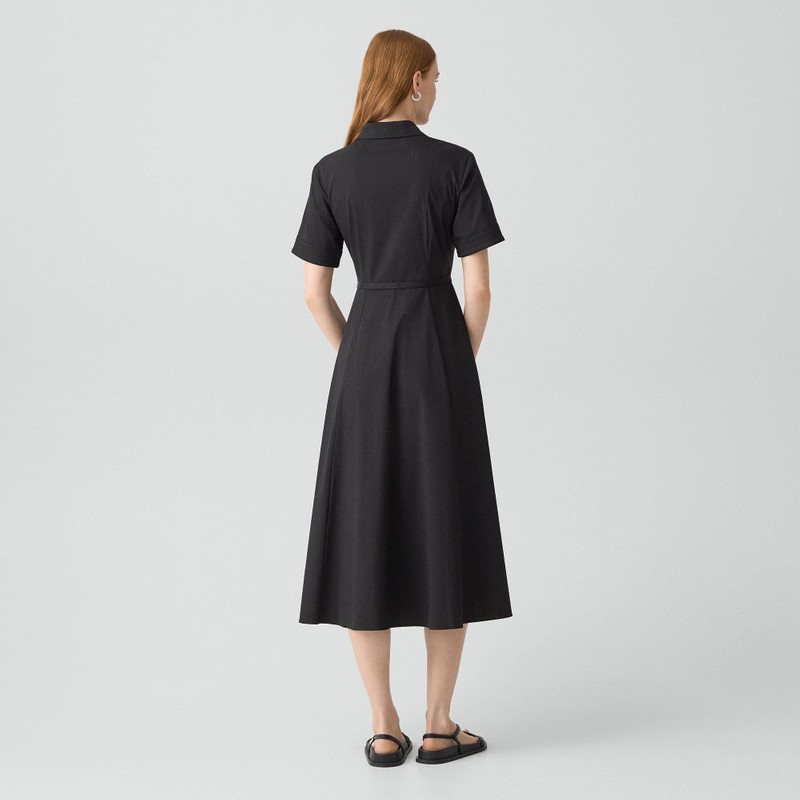 Theory Belted Shirt Dress in Good Poplin outlook