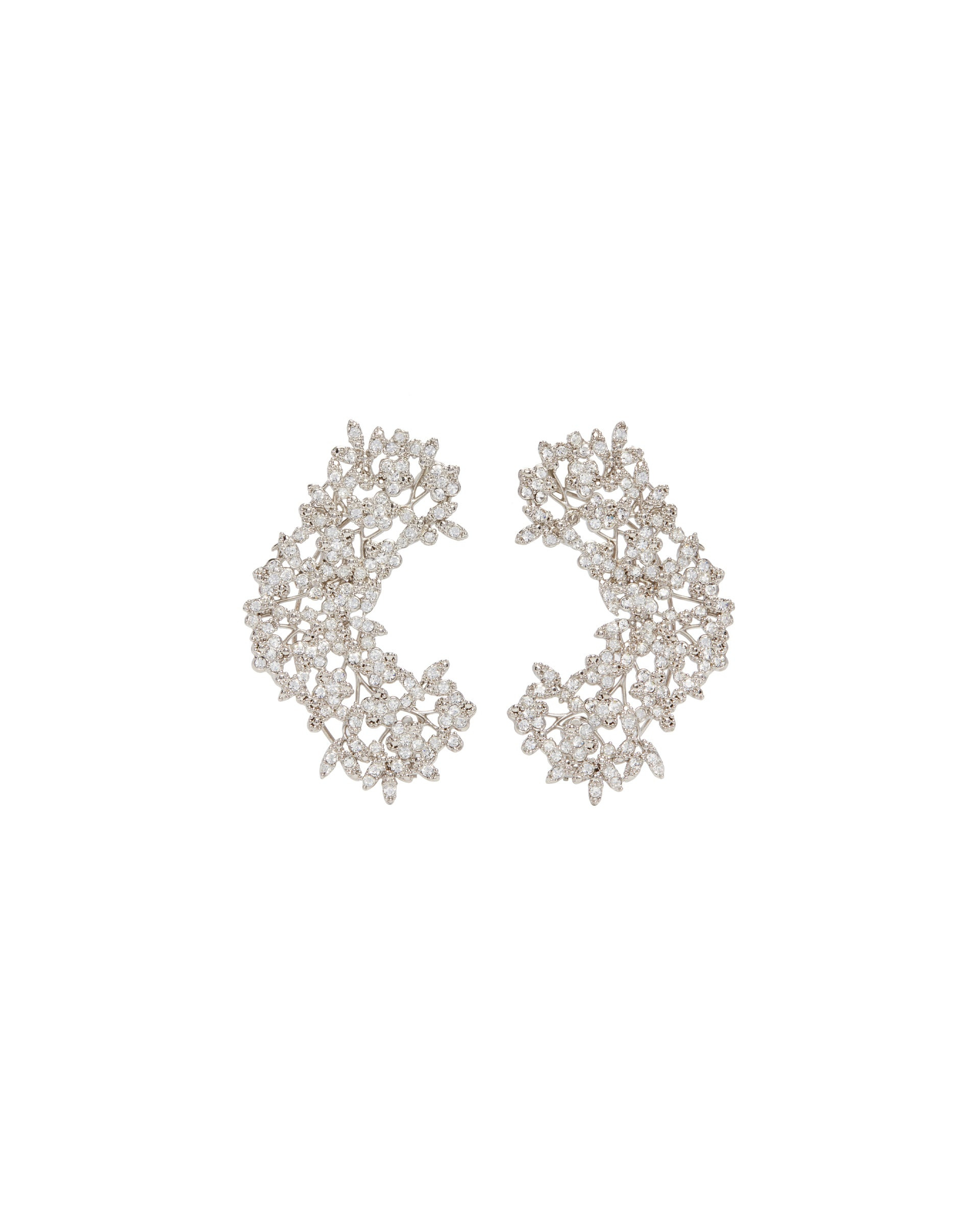 Silver-Plated Zirconia Earrings - 2