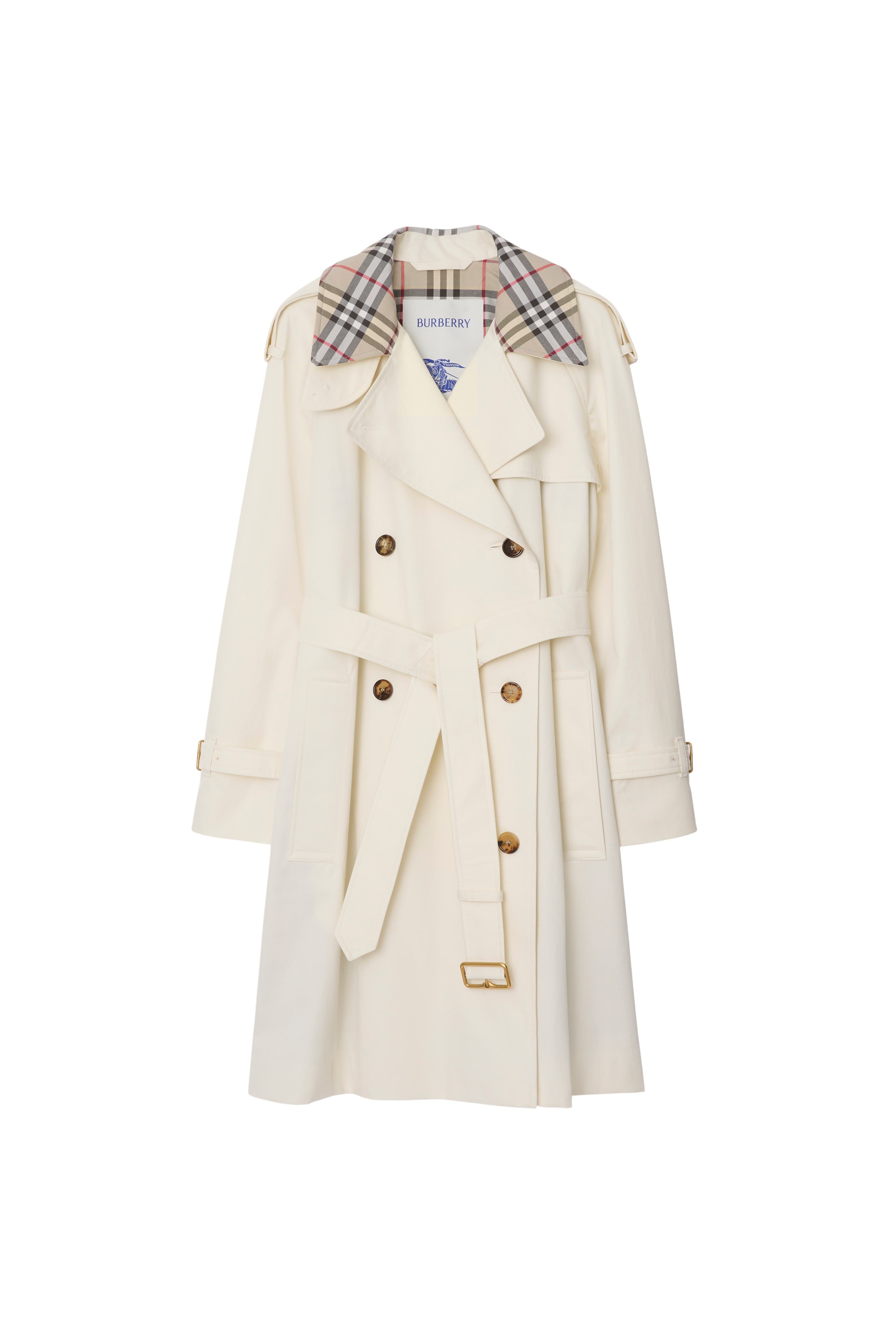 burberry Mid-length Check Collar Castleford Trench Coat in Cotton at Nordstrom - 2