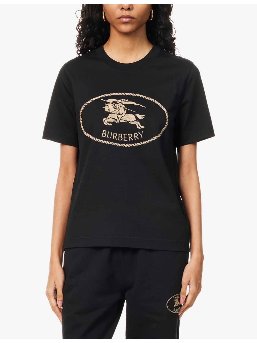 Brand-Embroidery Short-Sleeves Cotton-Jersey T-Shirt - 3