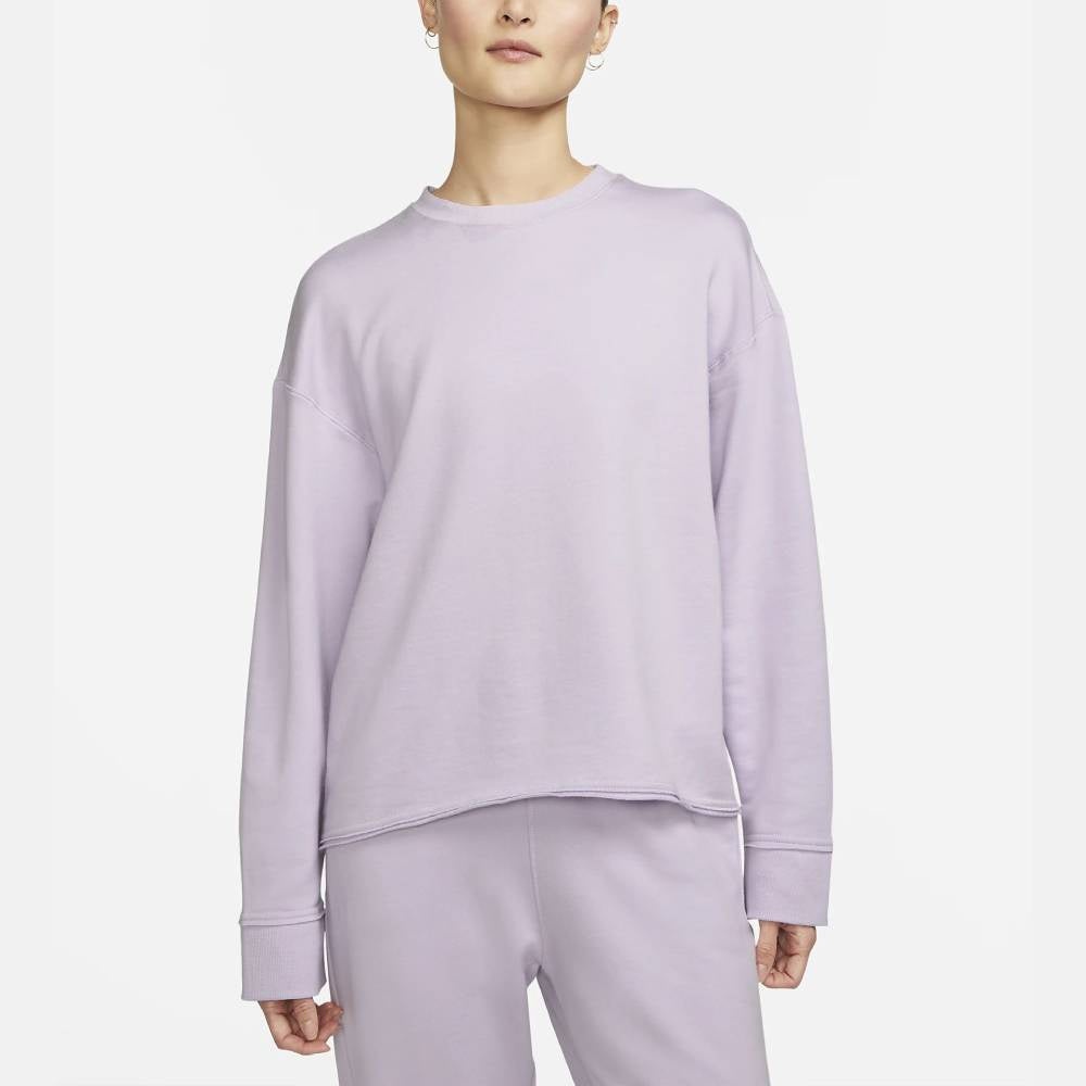(WMNS) Nike Yoga Luxe Casual Sports Round Neck Pullover Hoodie Purple DM6976-530 - 3