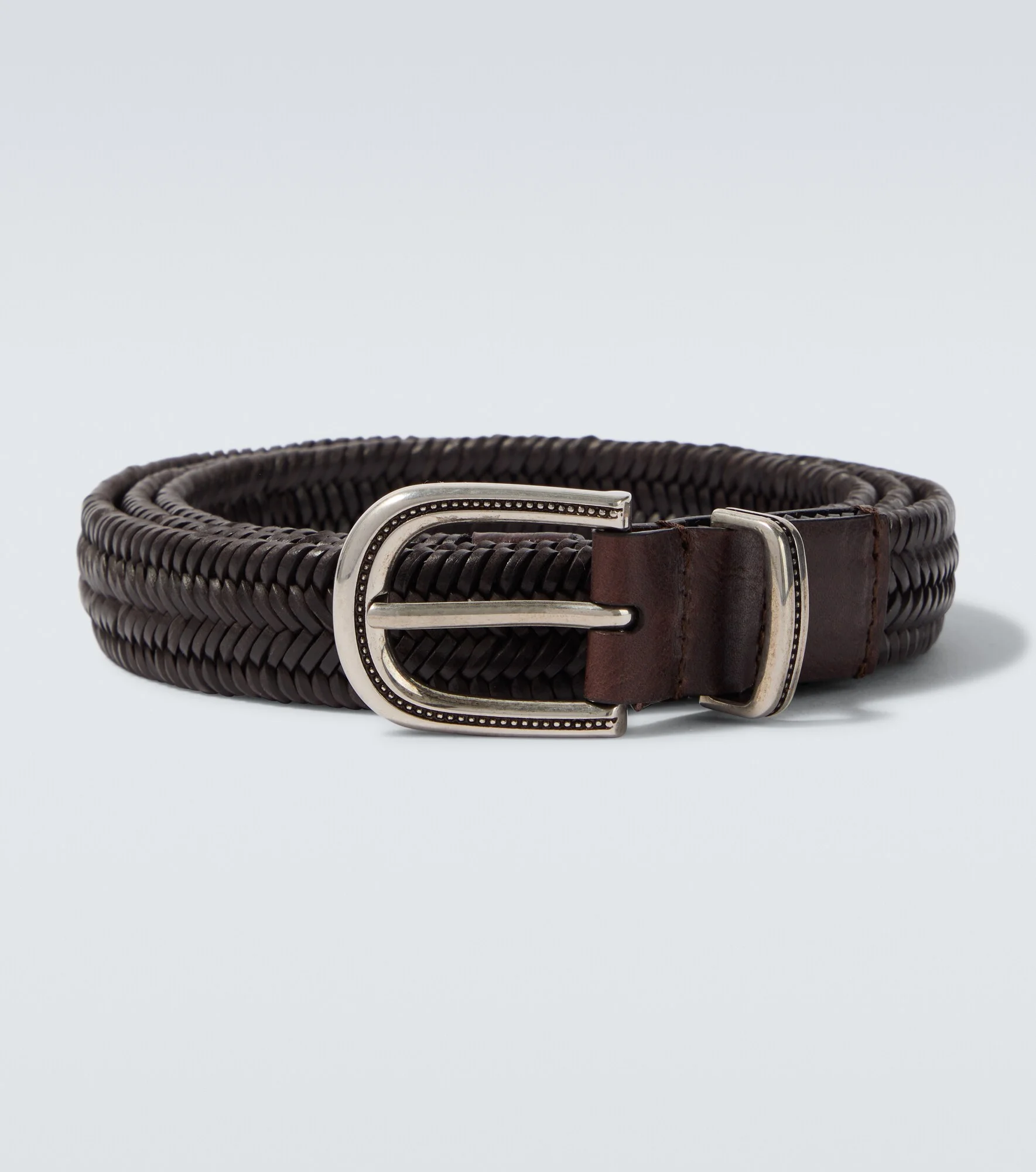 Woven leather belt - 1