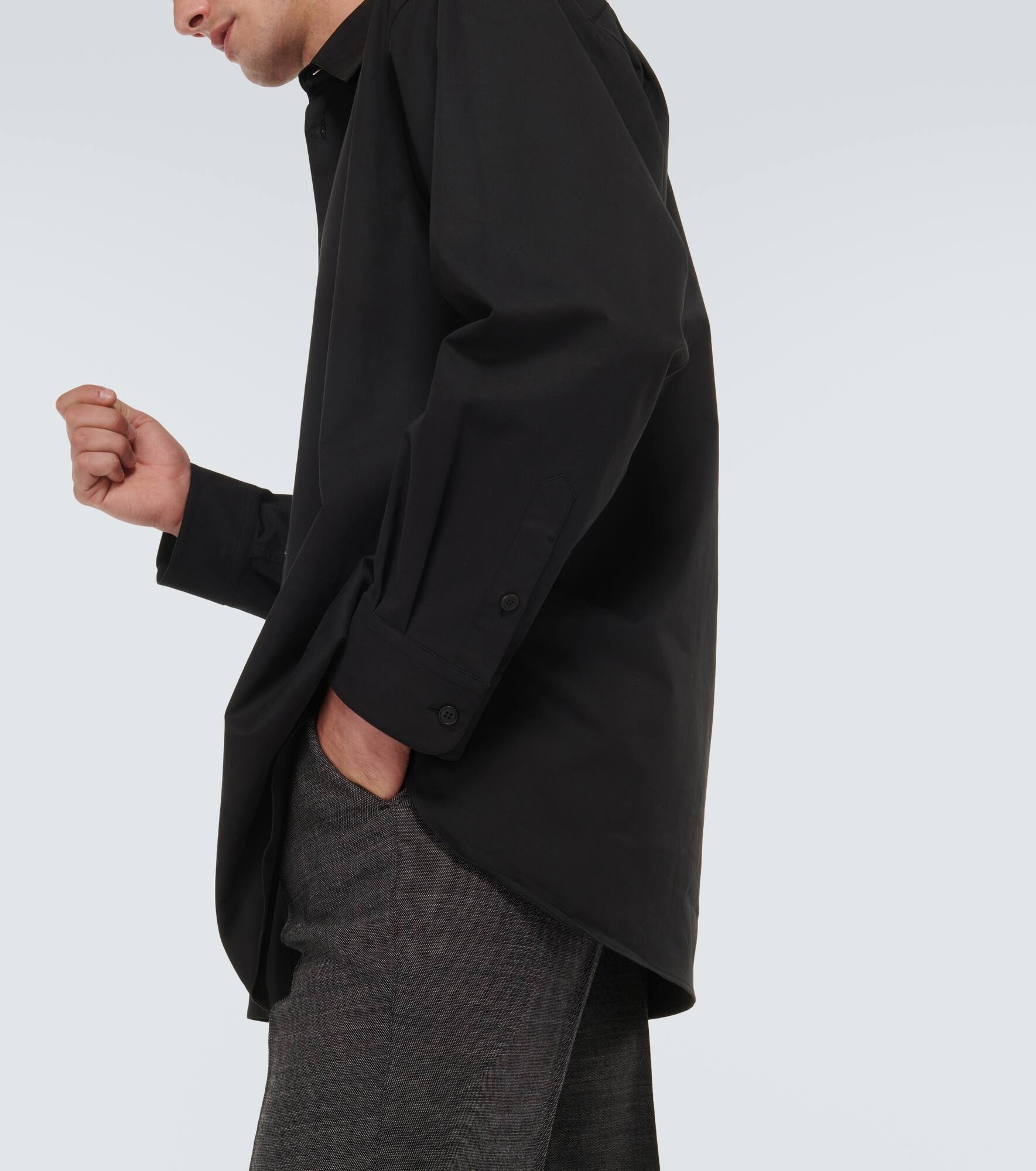 Lukre oversized cotton-blend poplin shirt - 5