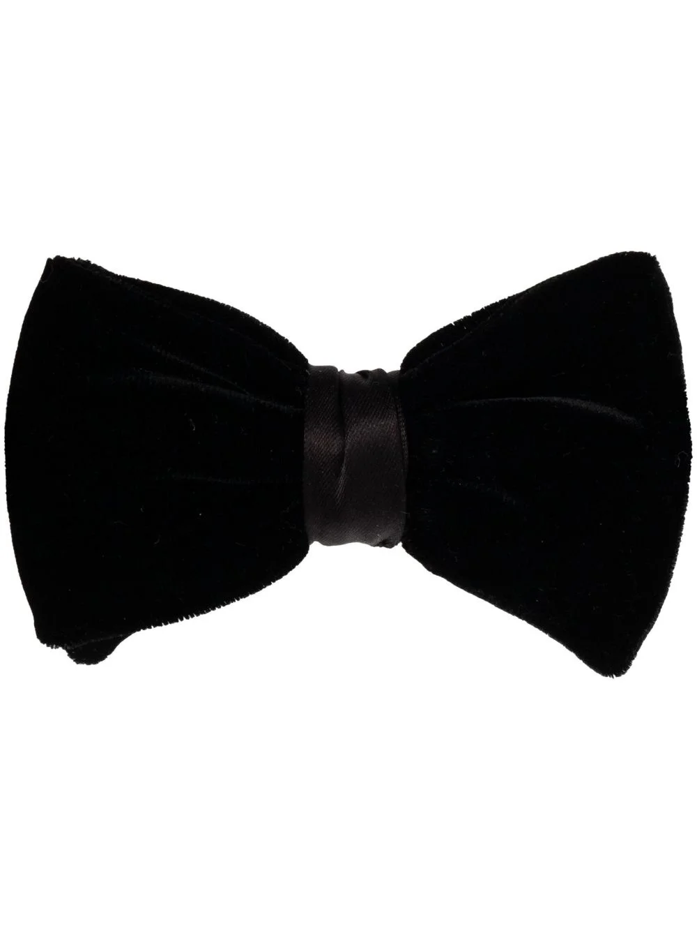 hook-fastening velvet bow tie - 1