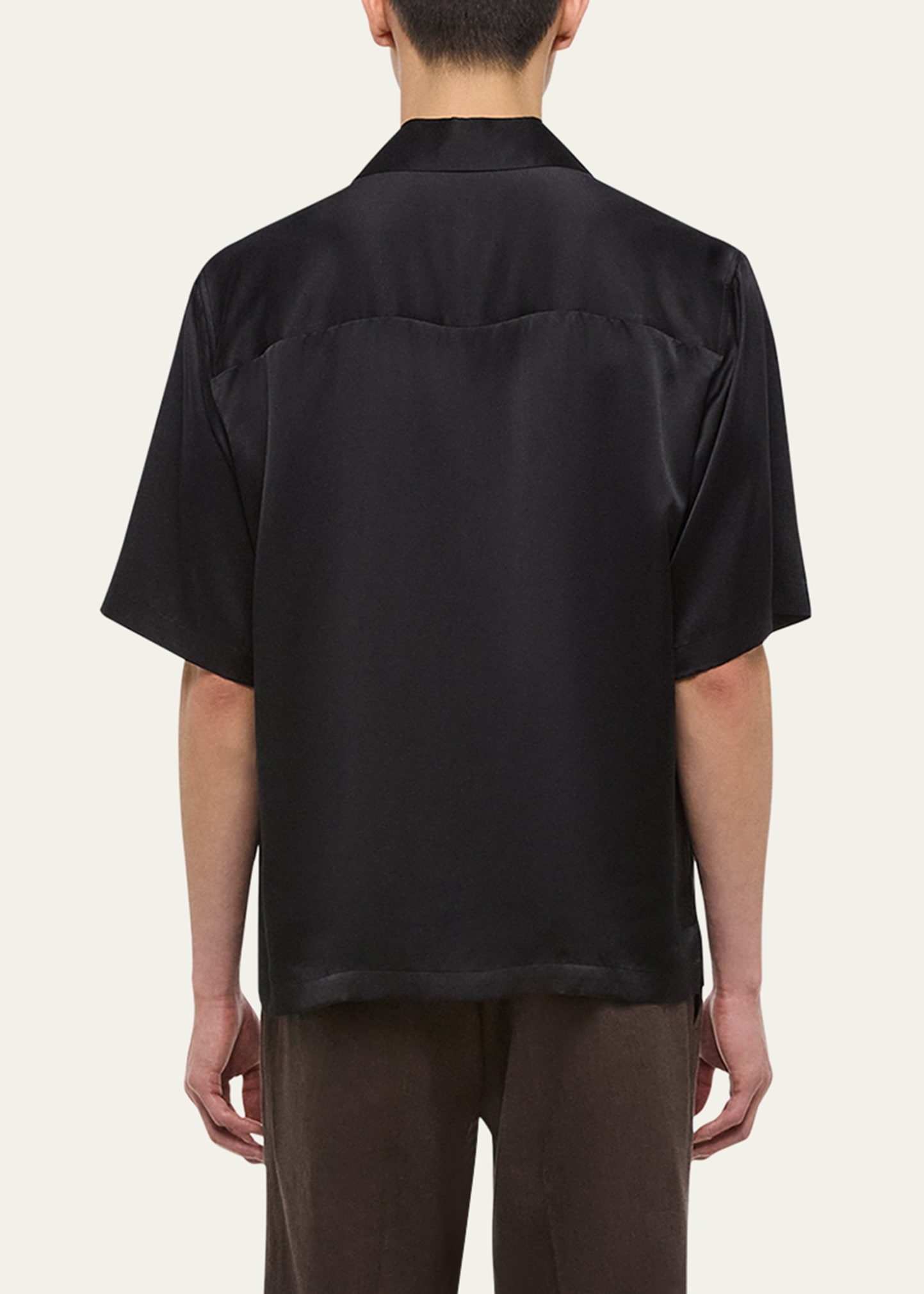 Men's Boxy Silk Camp Shirt - 3