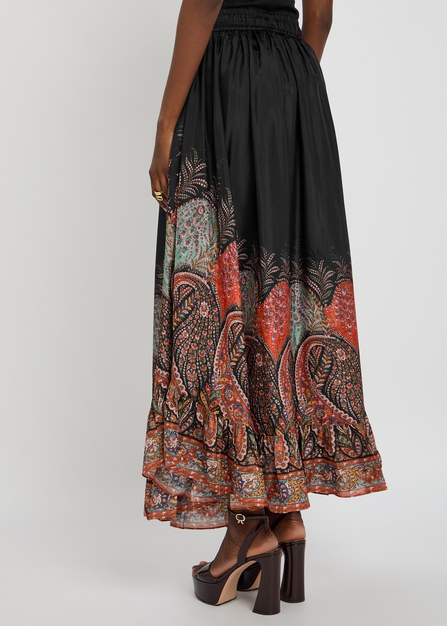 Zimmermann Rhiannon Ruffle Silk Midi Skirt - 3