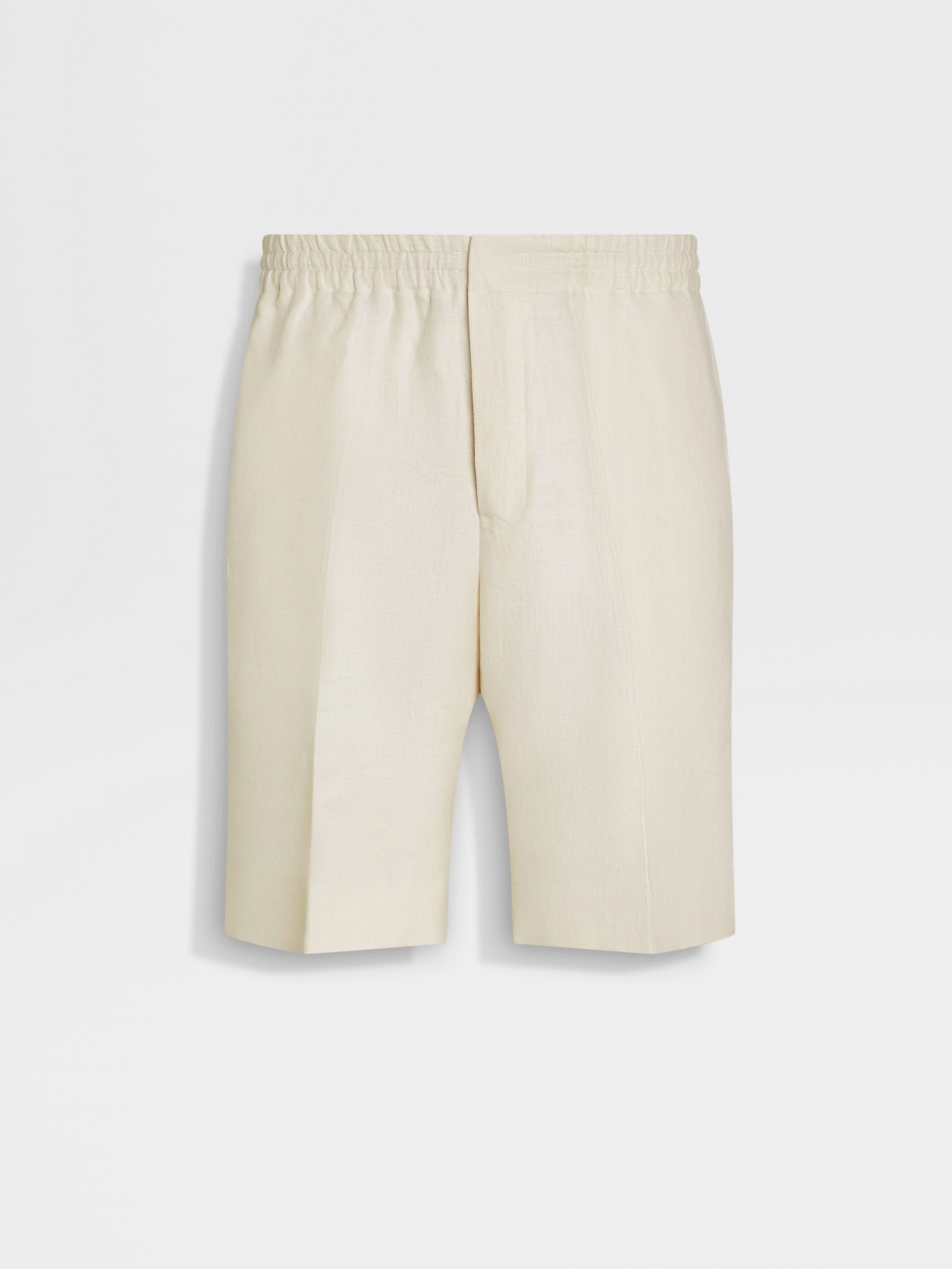 WHITE OASI LINO SHORTS - 1