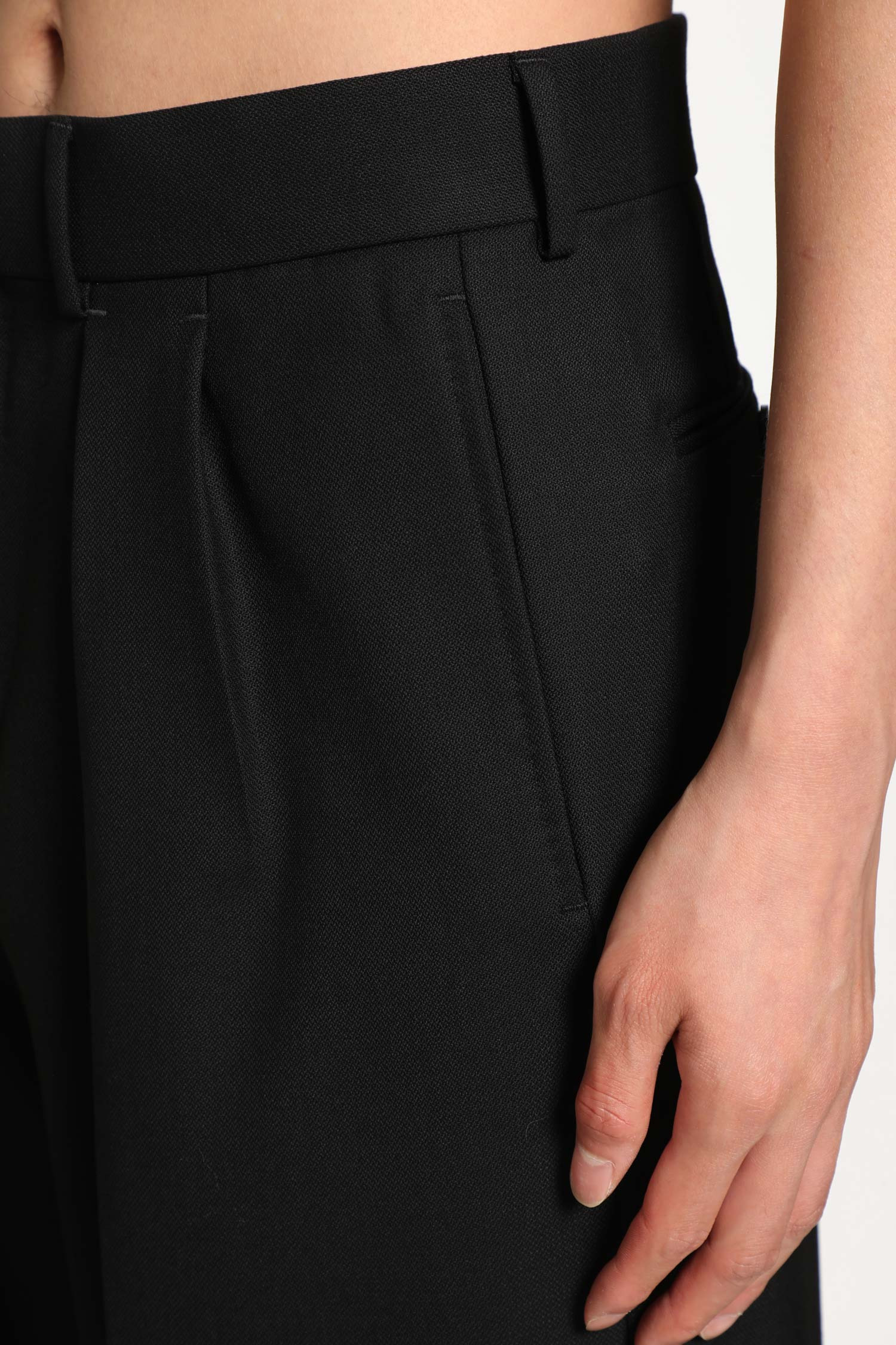 Double Pleat Trousers In Broken Twill - 4