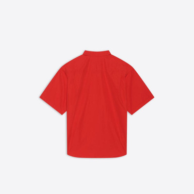 BALENCIAGA Men's Large Fit Short Sleeve Shirt in Red outlook