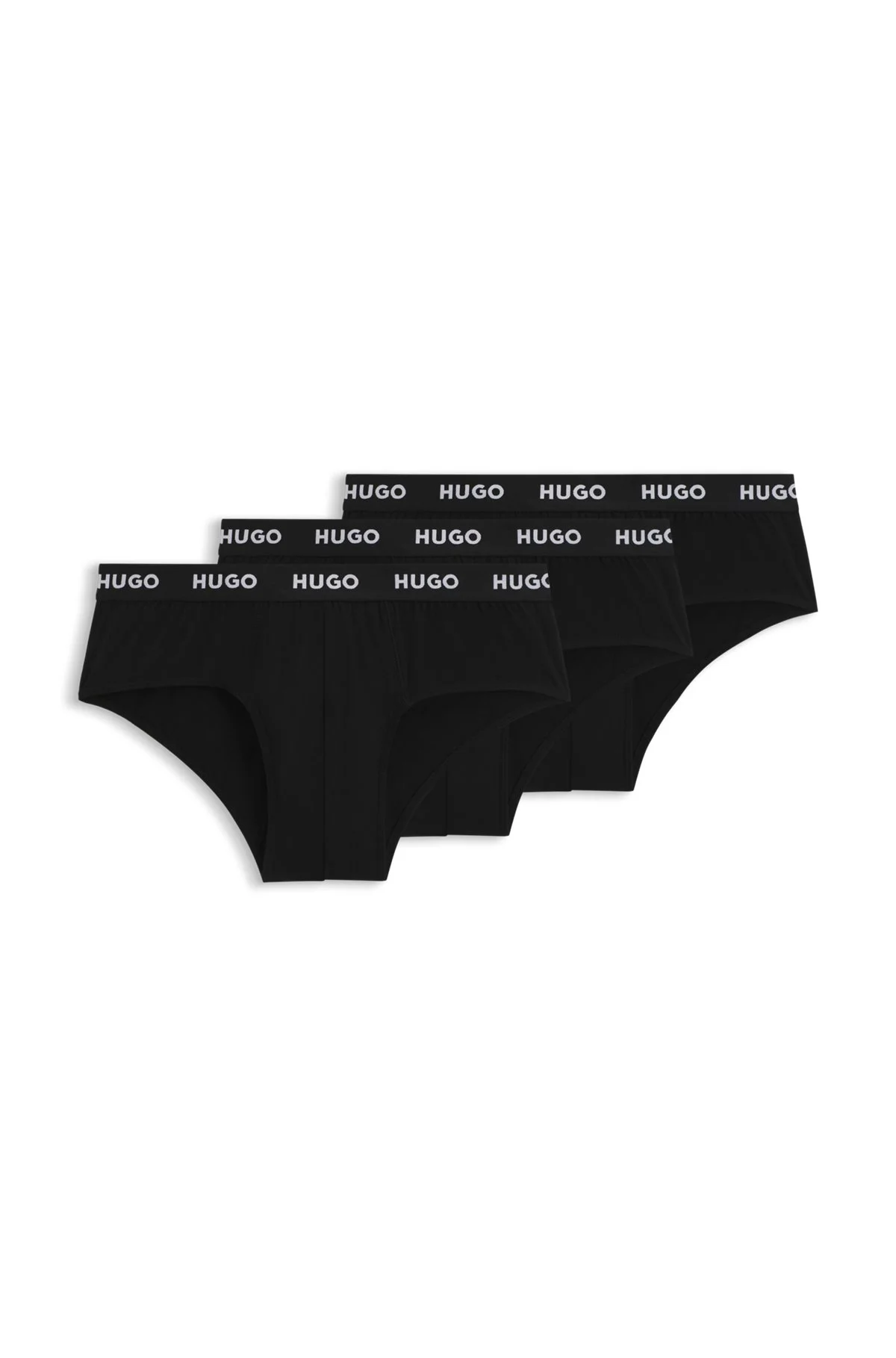 THREE-PACK OF STRETCH-COTTON BRIEFS WITH LOGO WAISTBANDS - 1
