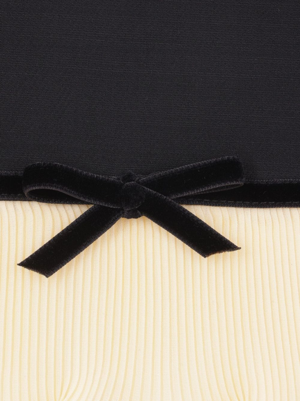 pleated-trim bow skirt - 3