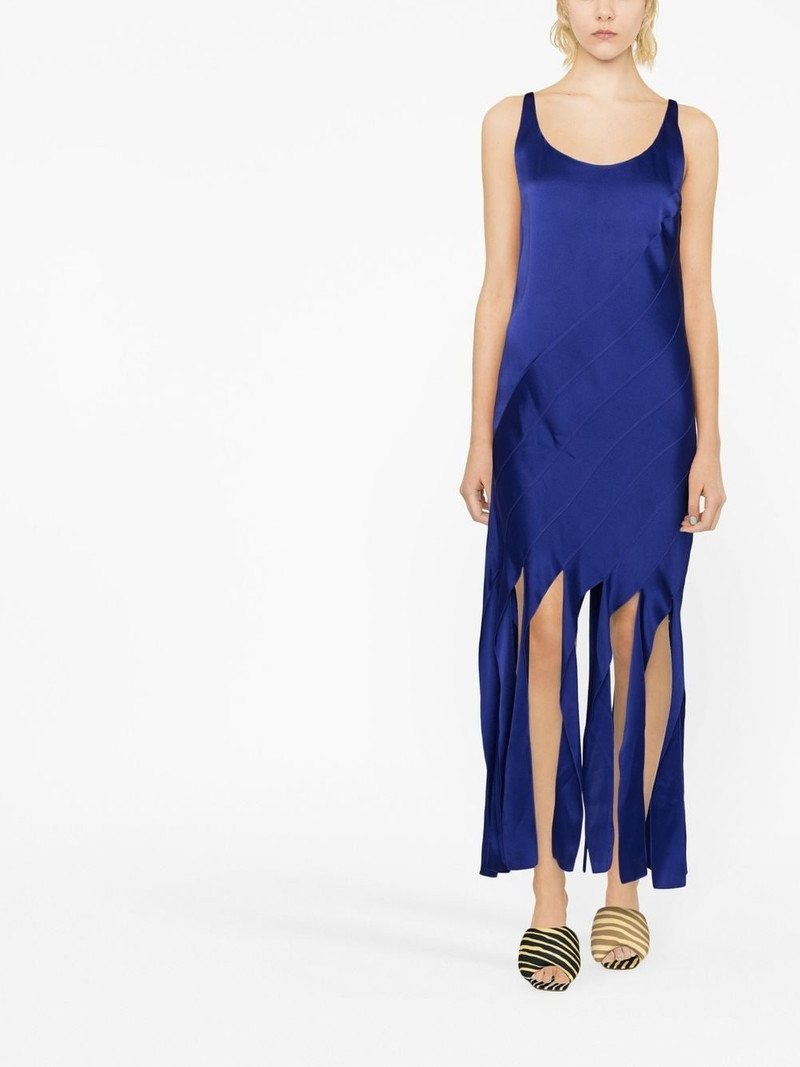 Stella McCartney fringe-hem sleeveless dress outlook
