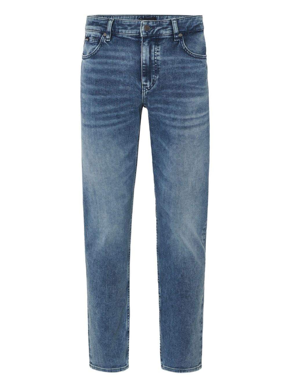 faded straight-leg jeans - 1