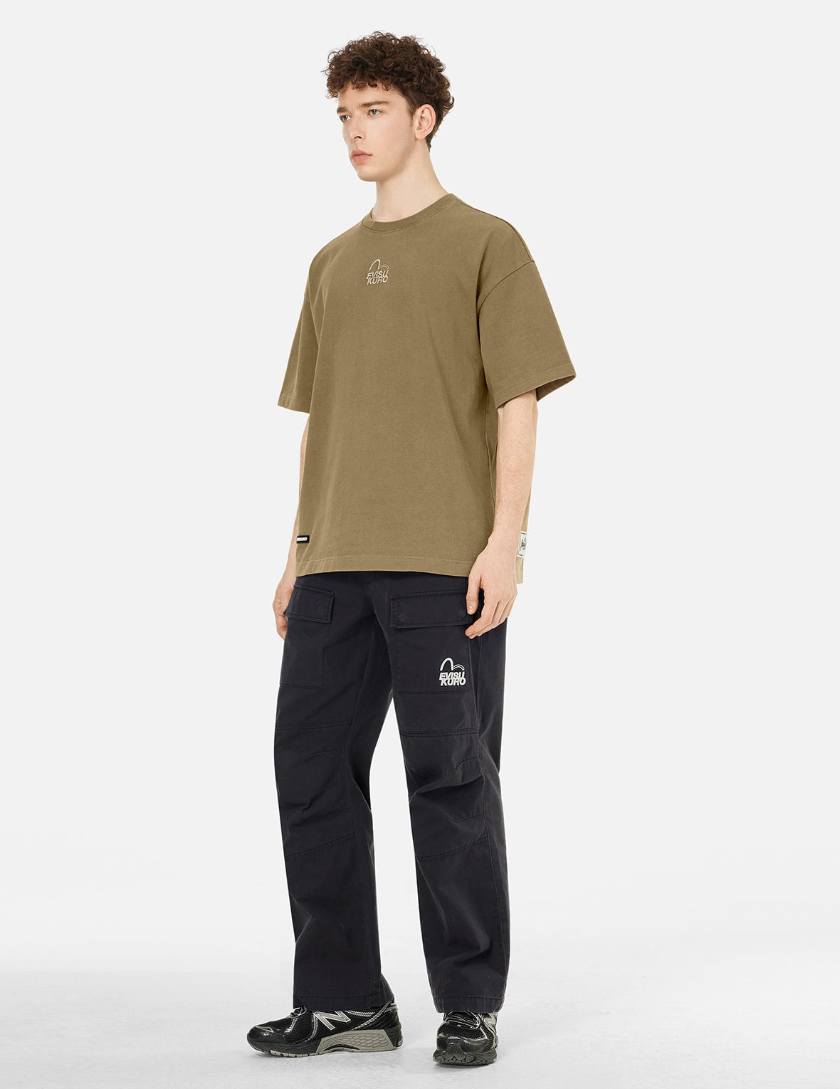 Seagull and Logo Embroidery Oversized Garment Dye T-Shirt - 3