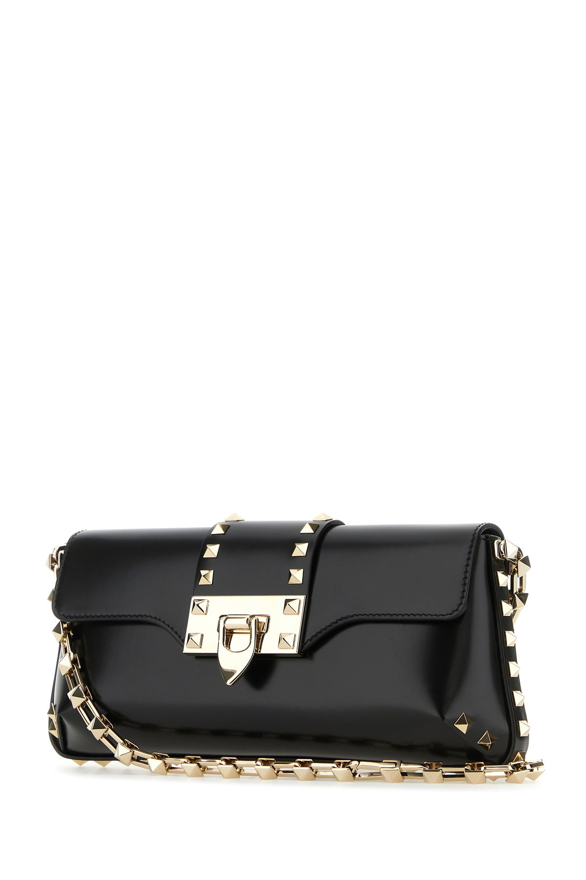 Black leather Rockstud shoulder bag - 2