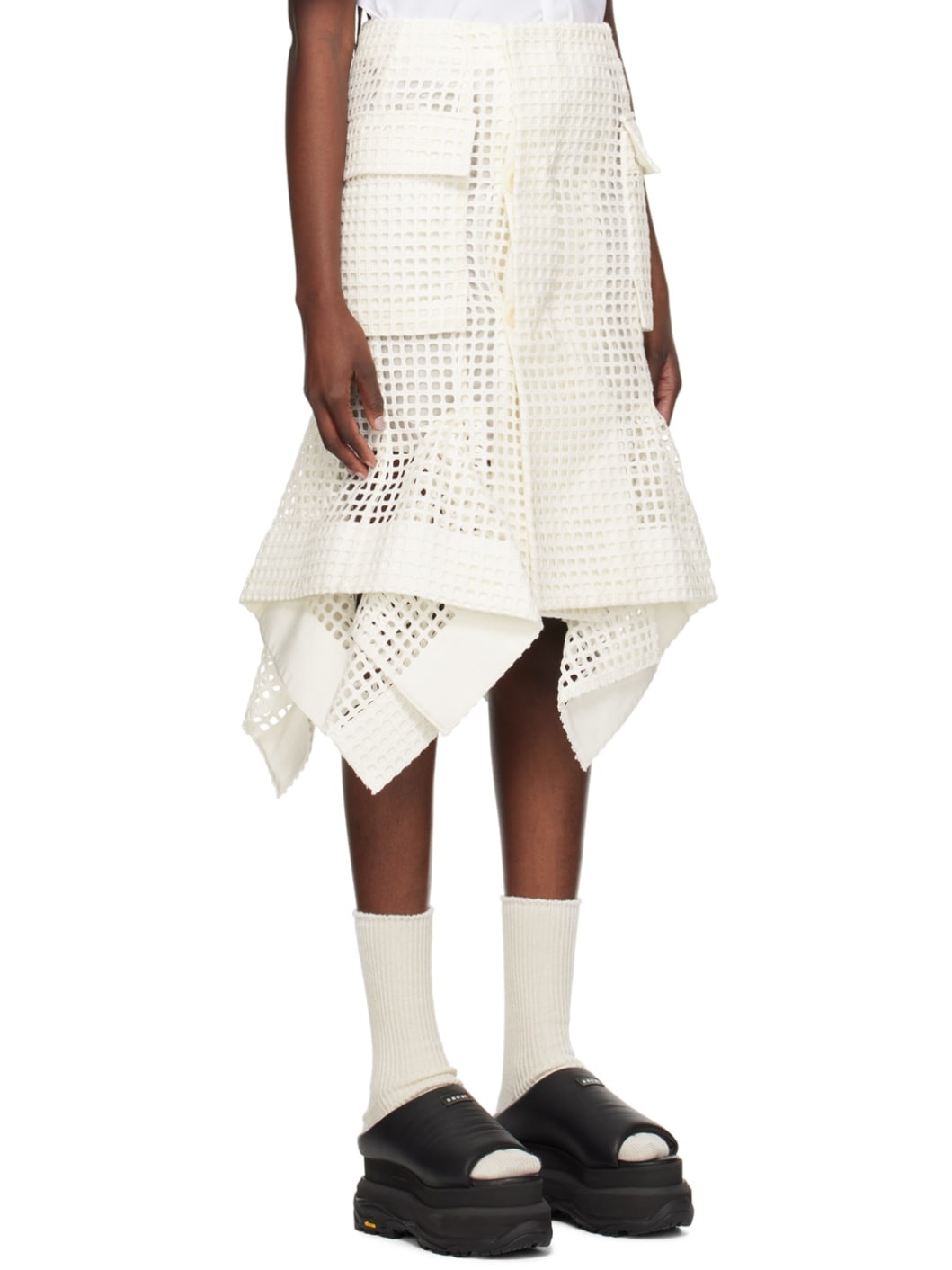 Off-White Handkerchief Midi Skirt - 2