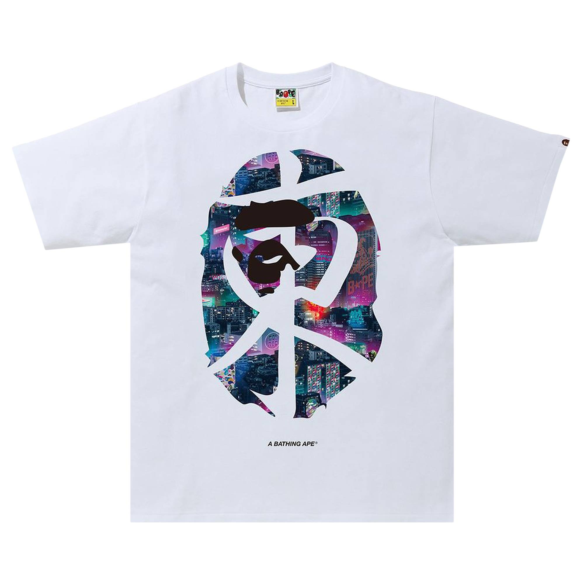 BAPE Neon Tokyo Tee 'White' - 1