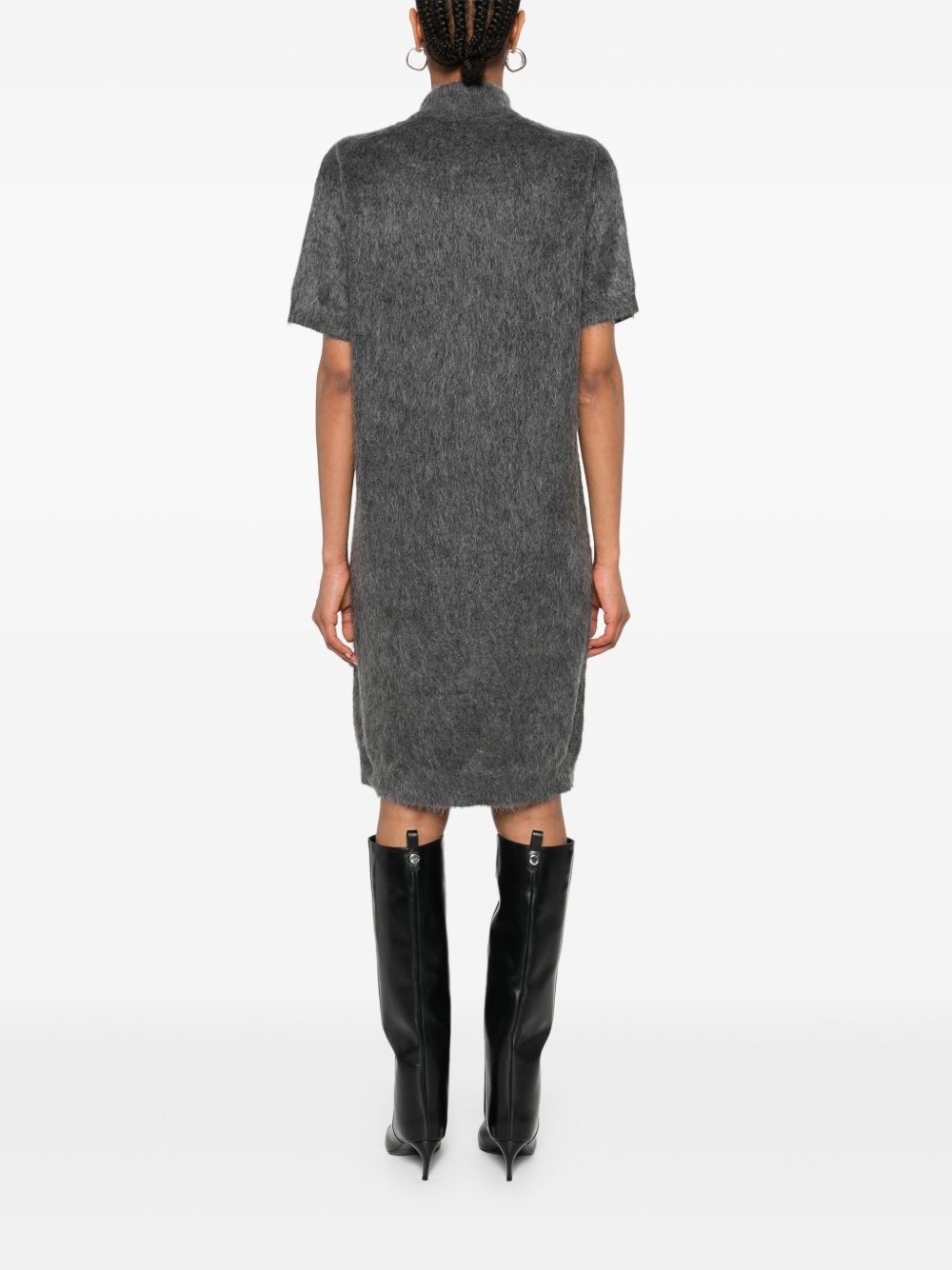 sequin-embellished high-neck dress - 4