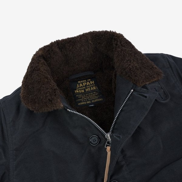 IHM-37-BLK Oiled Whipcord N1 Deck Jacket Black - 5