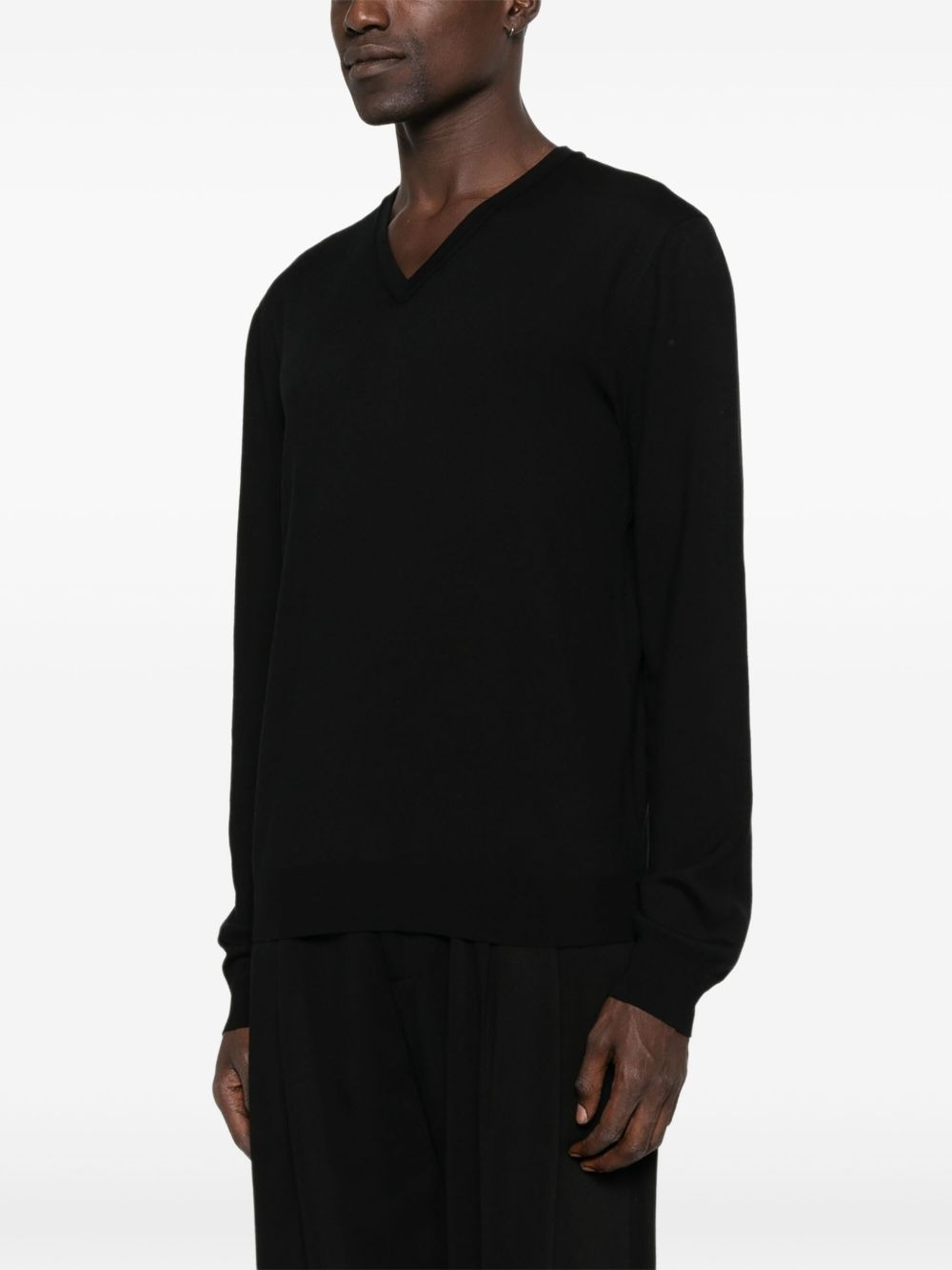 v-neck wool sweater - 3