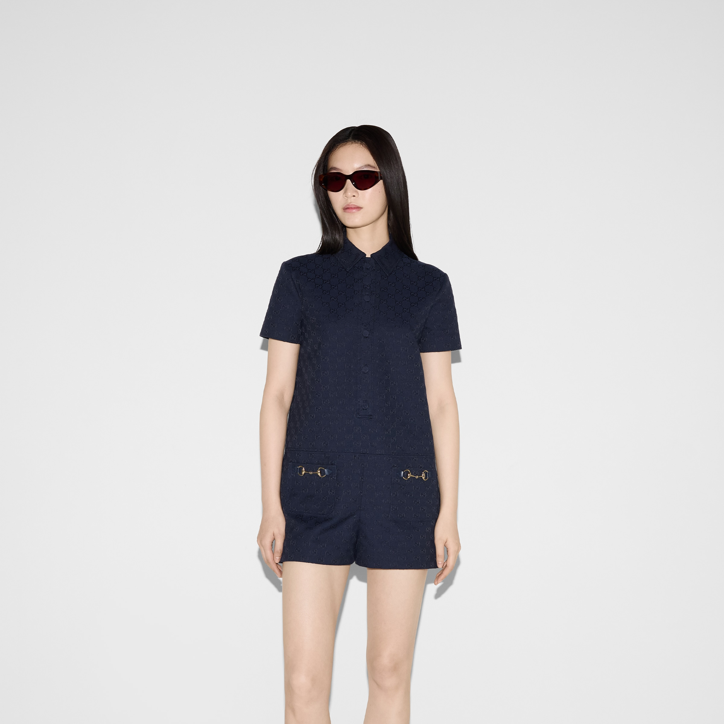GG canvas jumpsuit with Horsebit - 3