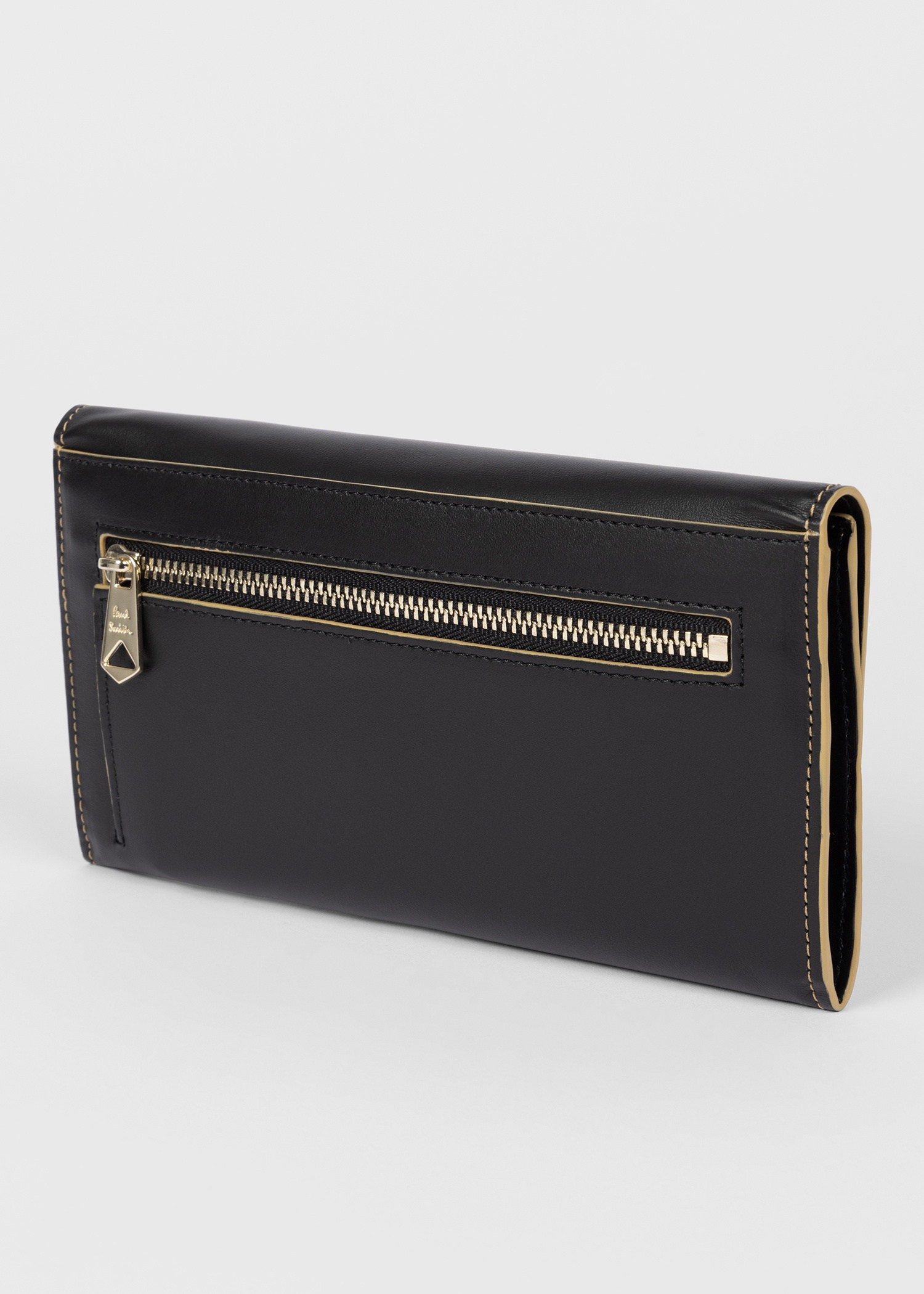 Women's Shadow Stripe Leather Tri-Fold Purse - 2